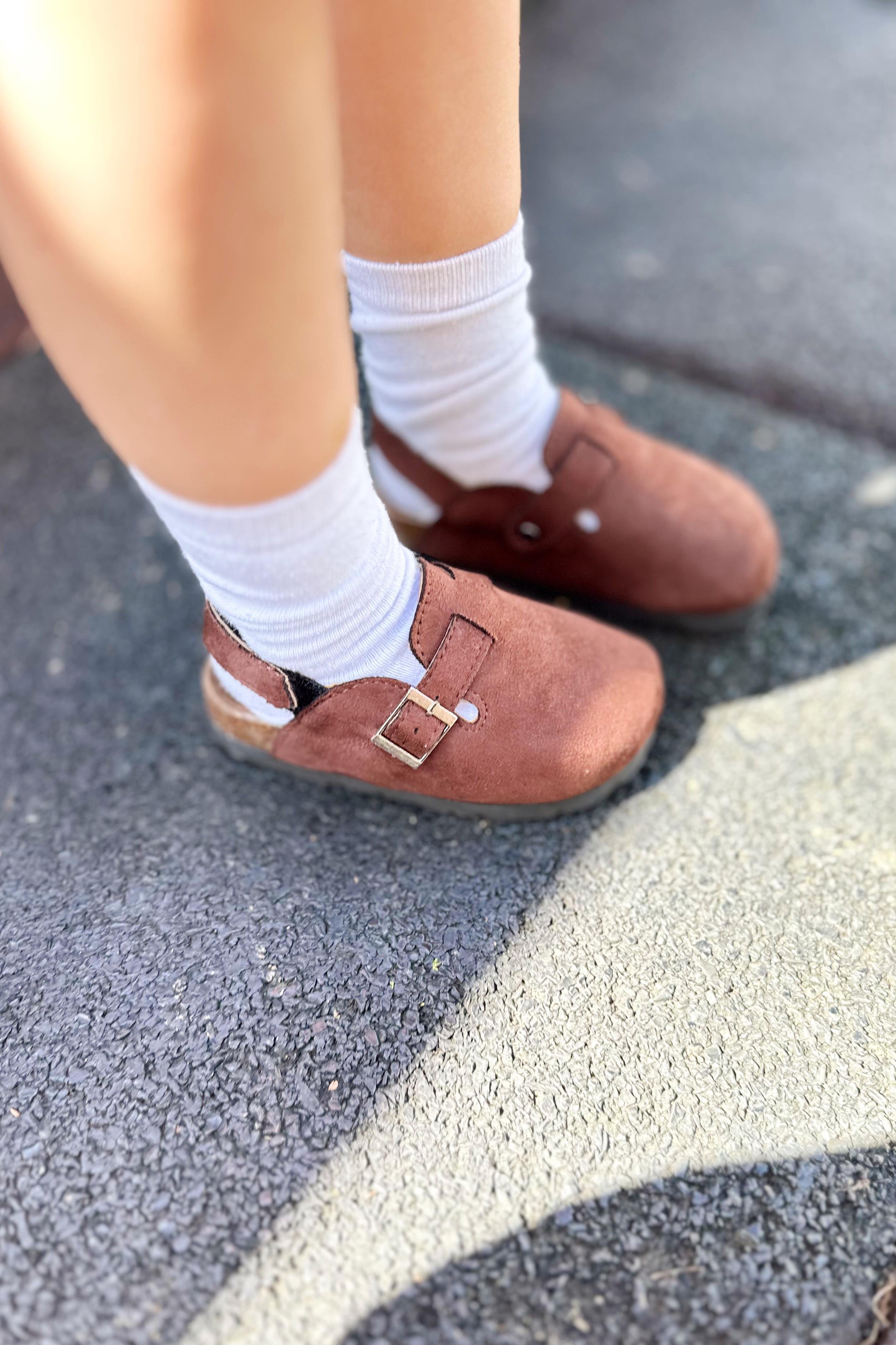 Tokalı Çocuk Terlik Kahverengi