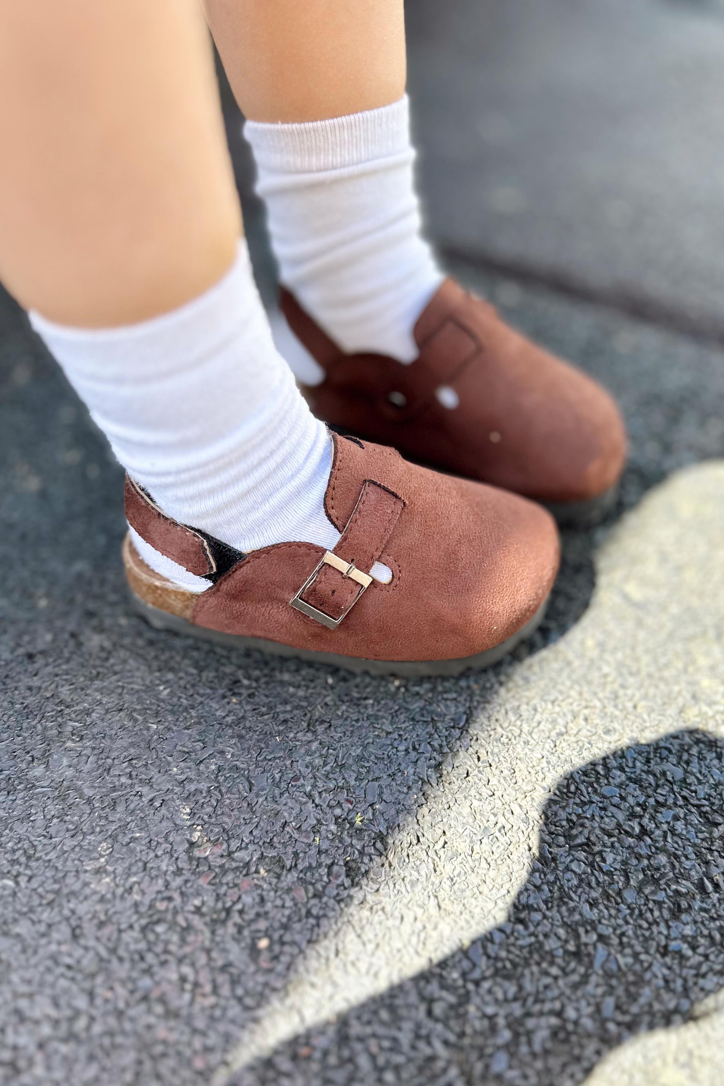 Tokalı Çocuk Terlik Kahverengi