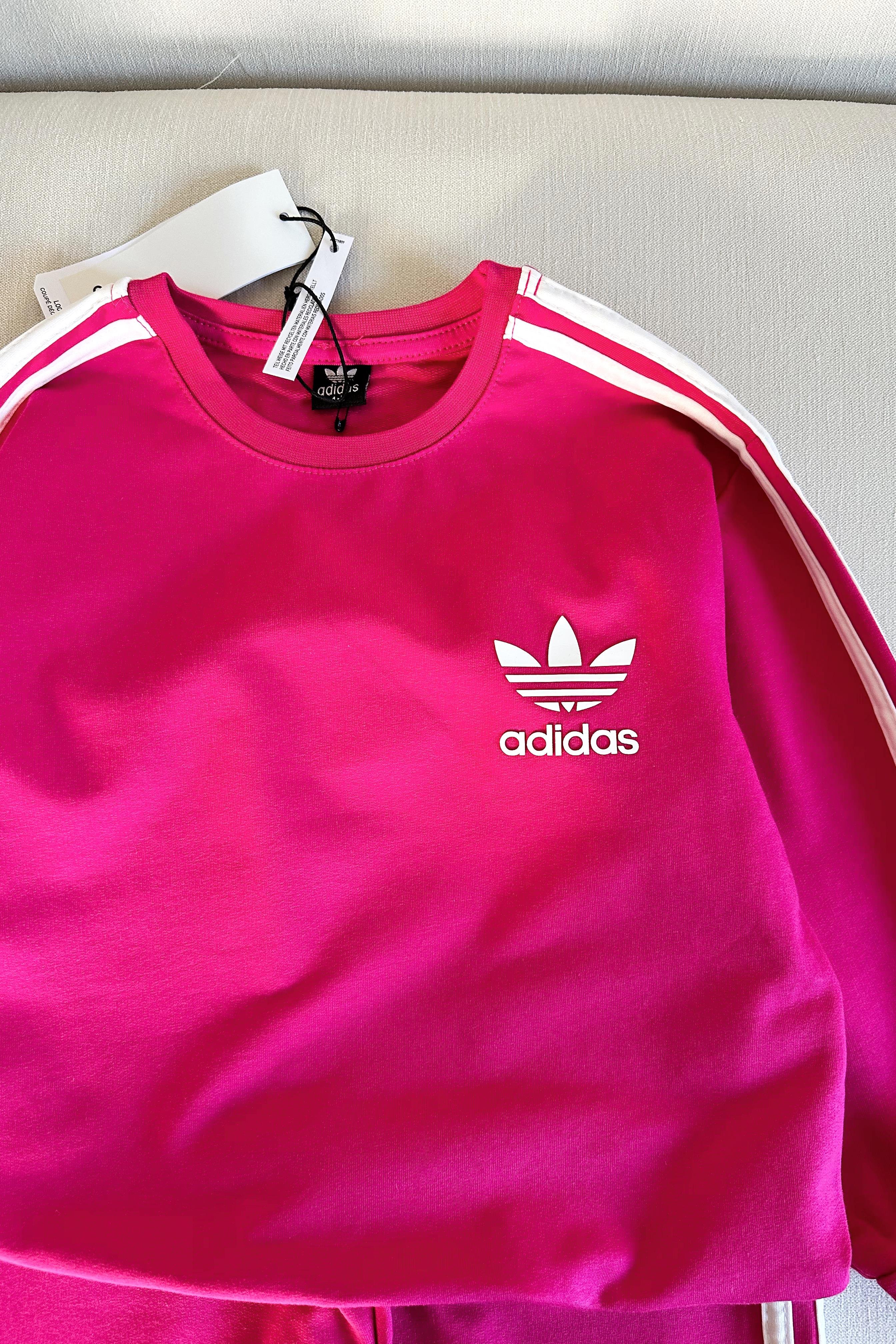 Yanı Çizgili Çocuk Eşofman Takımı Pembe