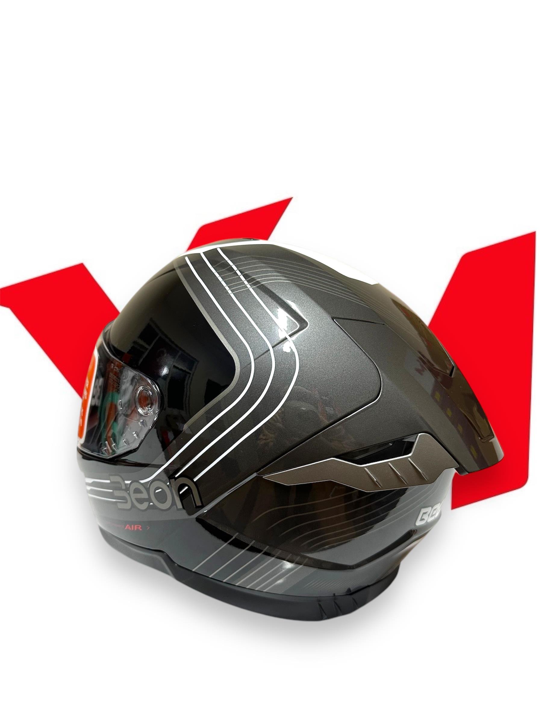 Beon B507 Full Face Kask Siyah Gri Xl Beon B507 Full Face Kask Siyah Gri Xl
