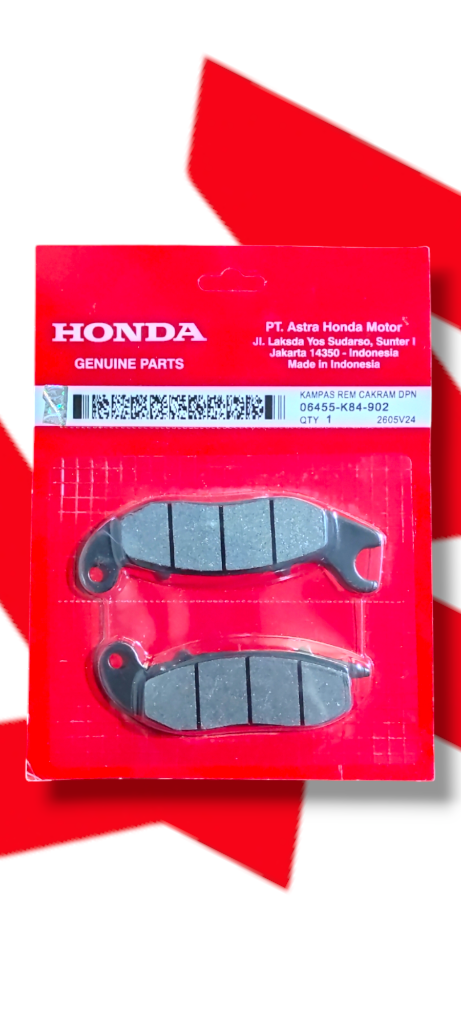 Honda Pcx 125 Ön Fren Balatası 2021-2024 OrjinalHonda Pcx 125 Ön Fren Balatası 2021-2024 Orjinal