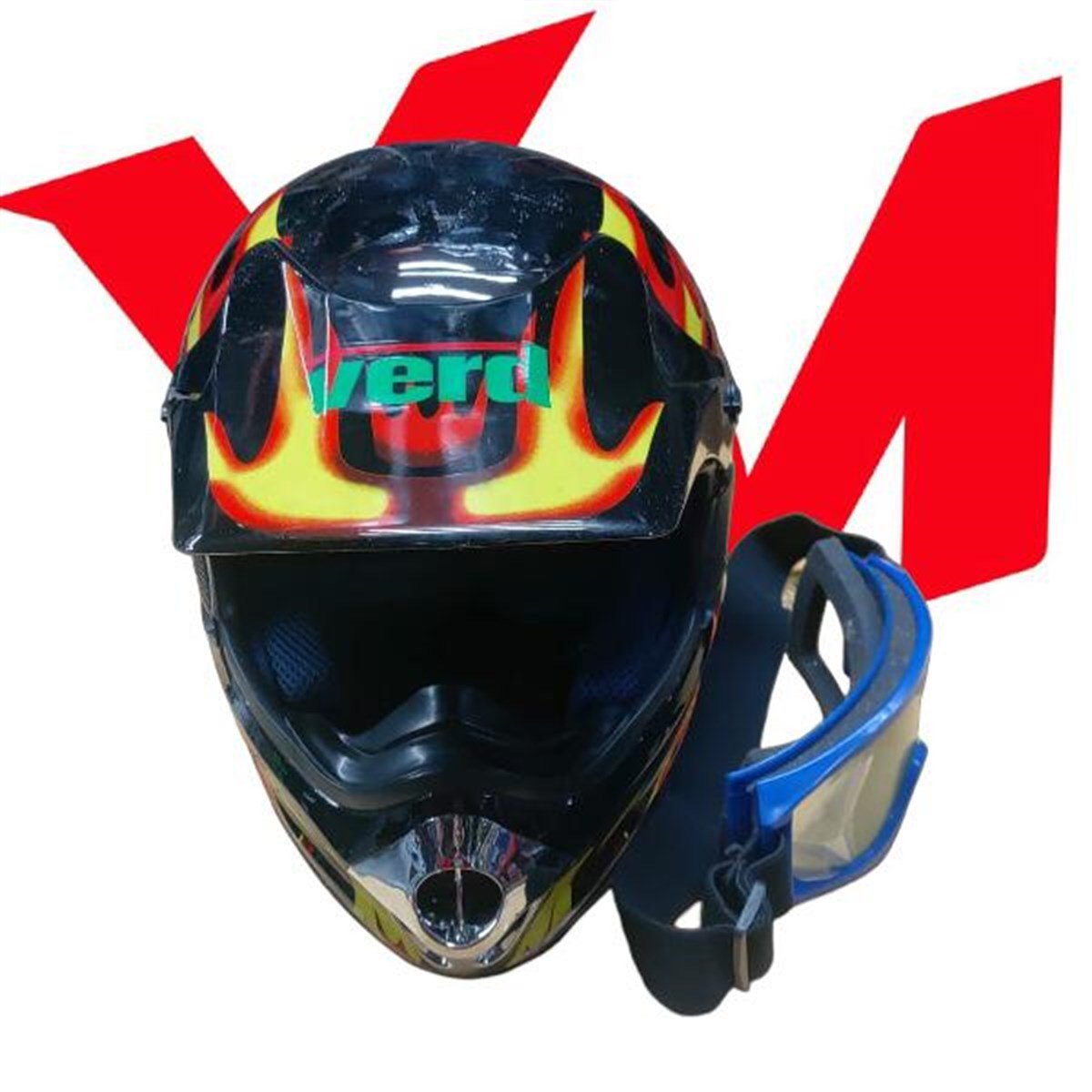 Kros Kask Motosiklet Kaskı GÖZLÜK HEDİYELİDİR.Kros Kask 