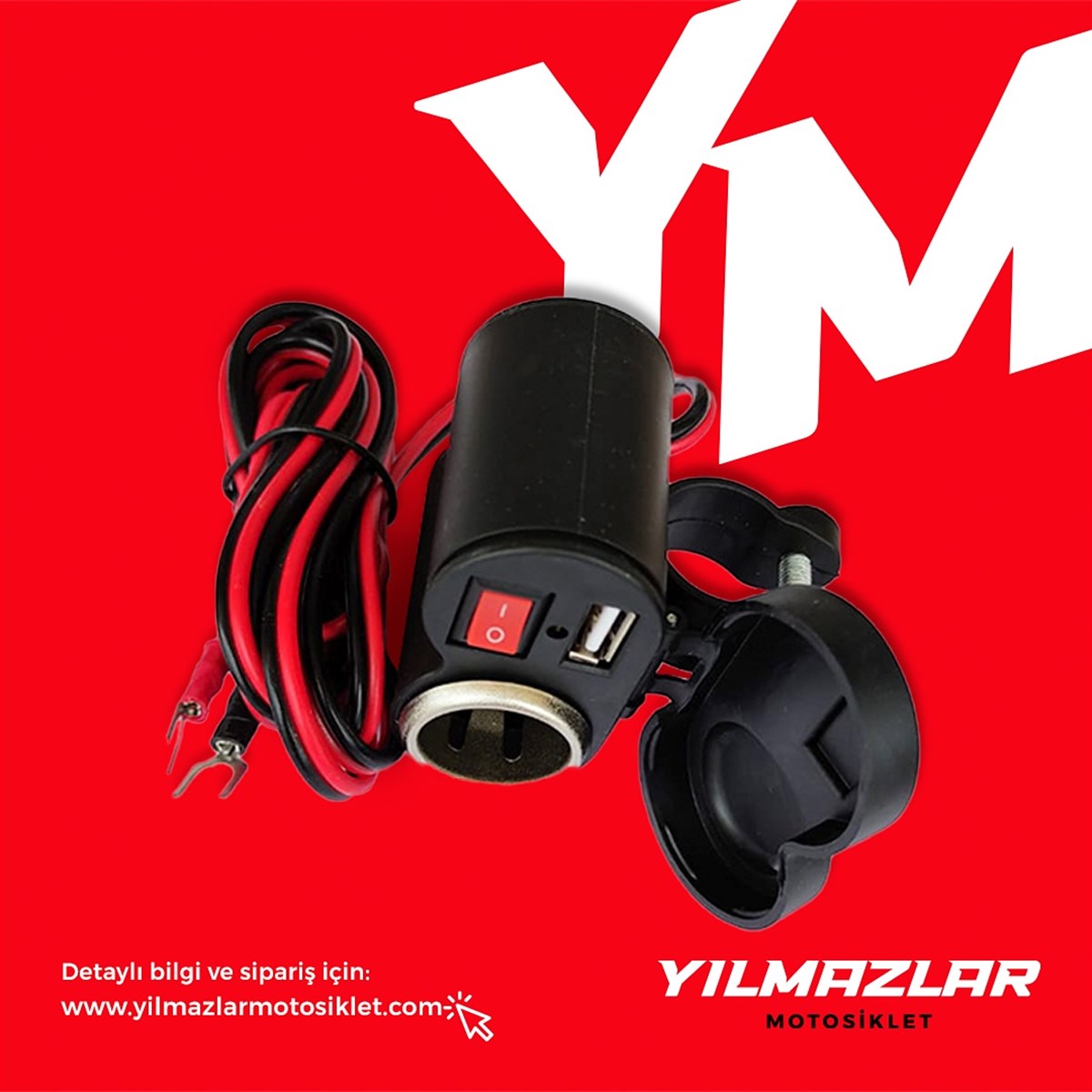 Motosiklet Çakmaklık Usb Şarj Aleti 12vMotosiklet Çakmaklık Usb Şarj Aleti 12v
