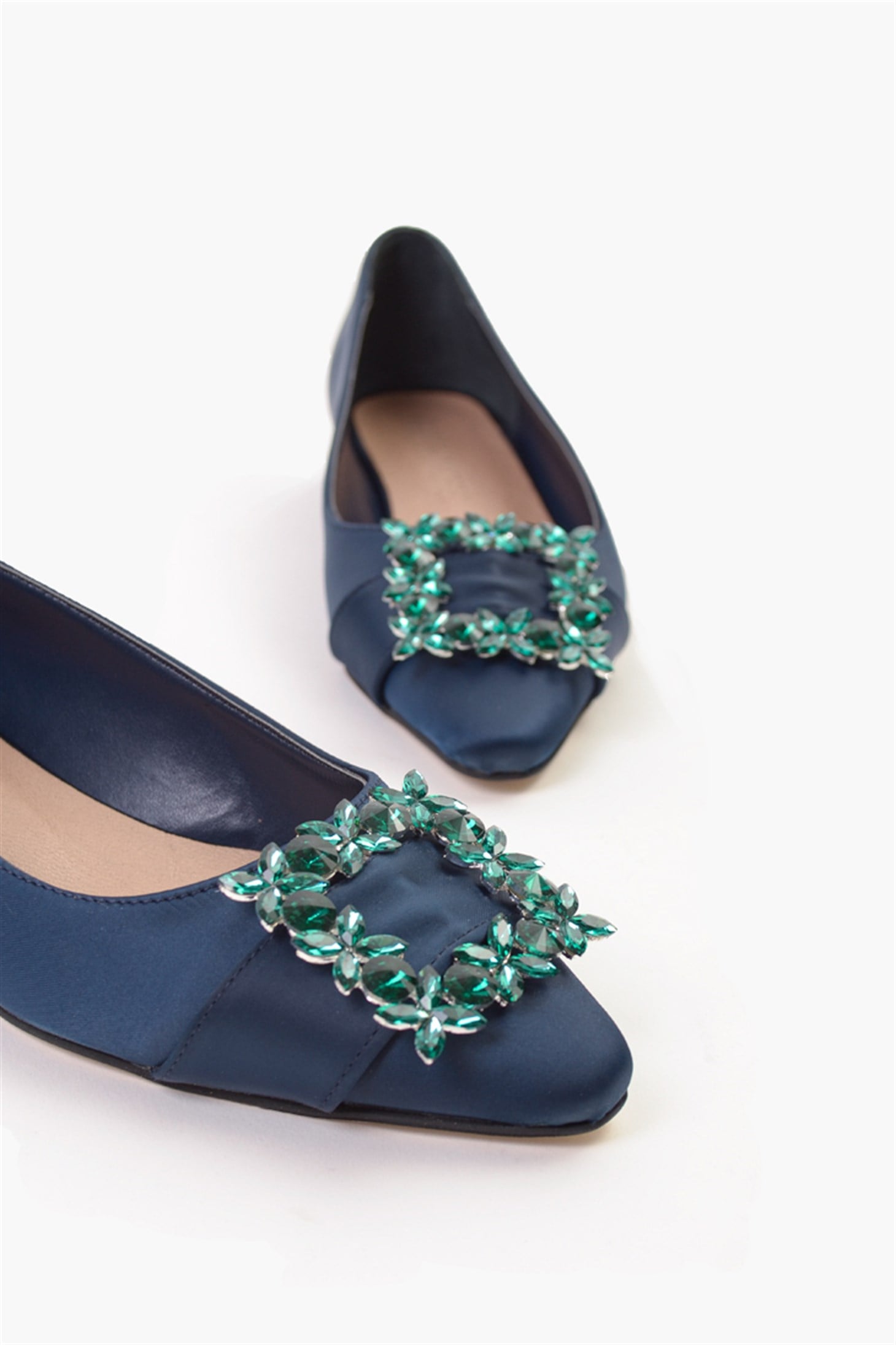 SHOES&MOREDEUPADEUPA - Lacivert Saten - Babet