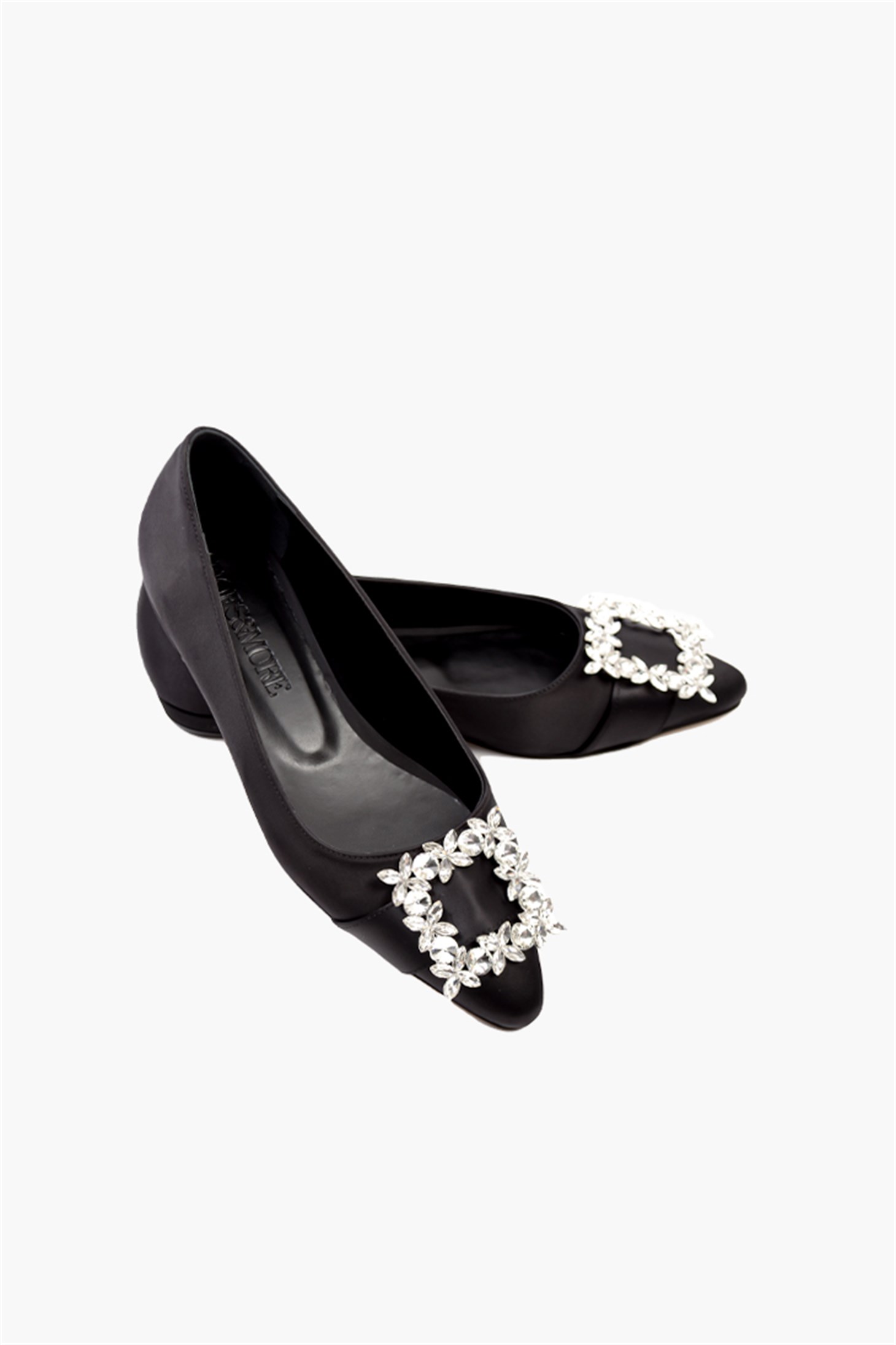 SHOES&MOREDEUPADEUPA - Siyah Saten  - Babet