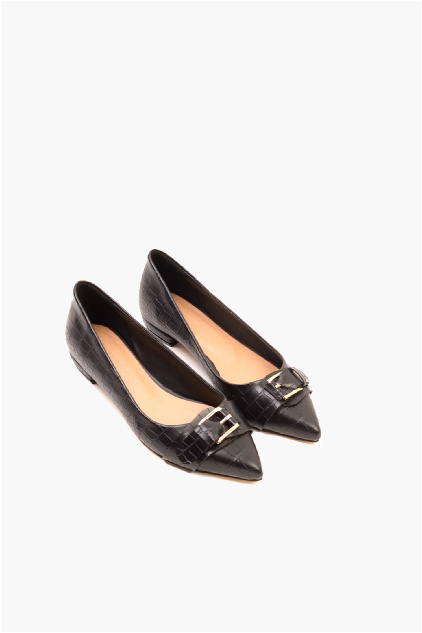 SHOES&MOREDUELDUEL - Siyah Croco - Babet