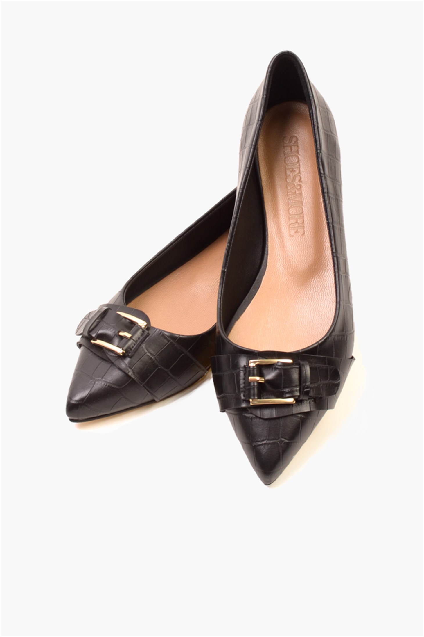 SHOES&MOREDUELDUEL - Siyah Croco - Babet