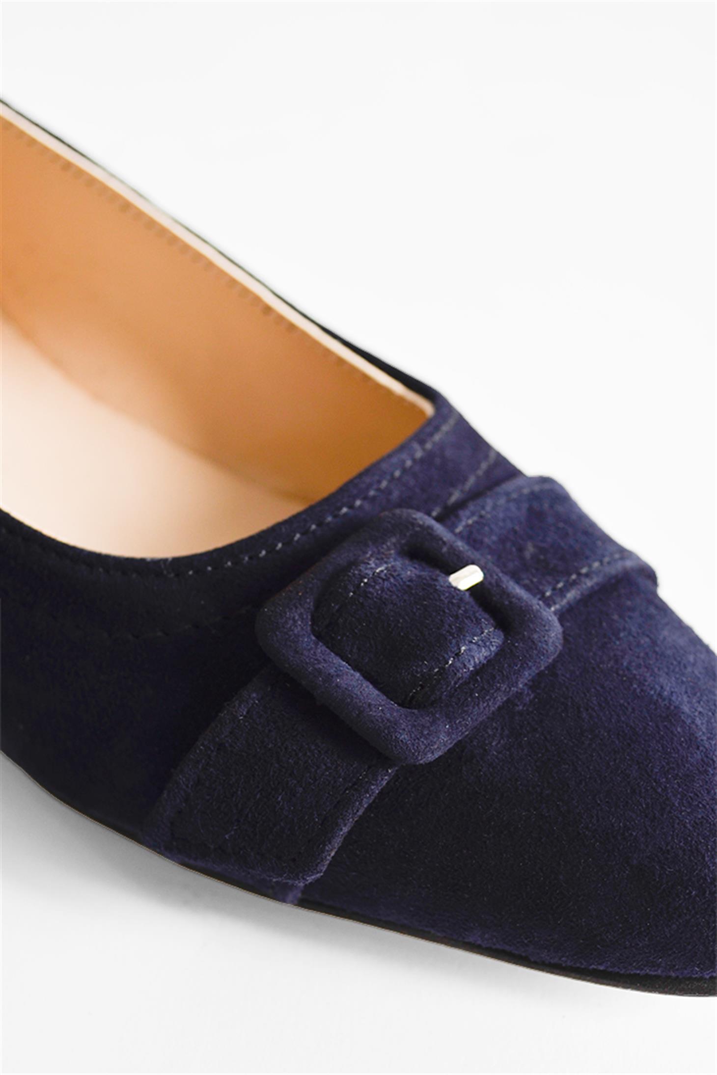 SHOES&MOREMELFANMELFAN - Lacivert Süet - Babet