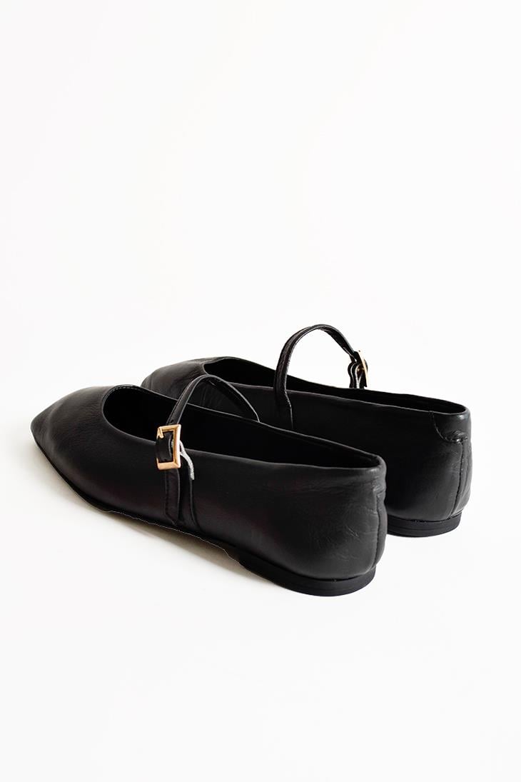 SHOES&MORENORDANORDA - Siyah Deri - Babet