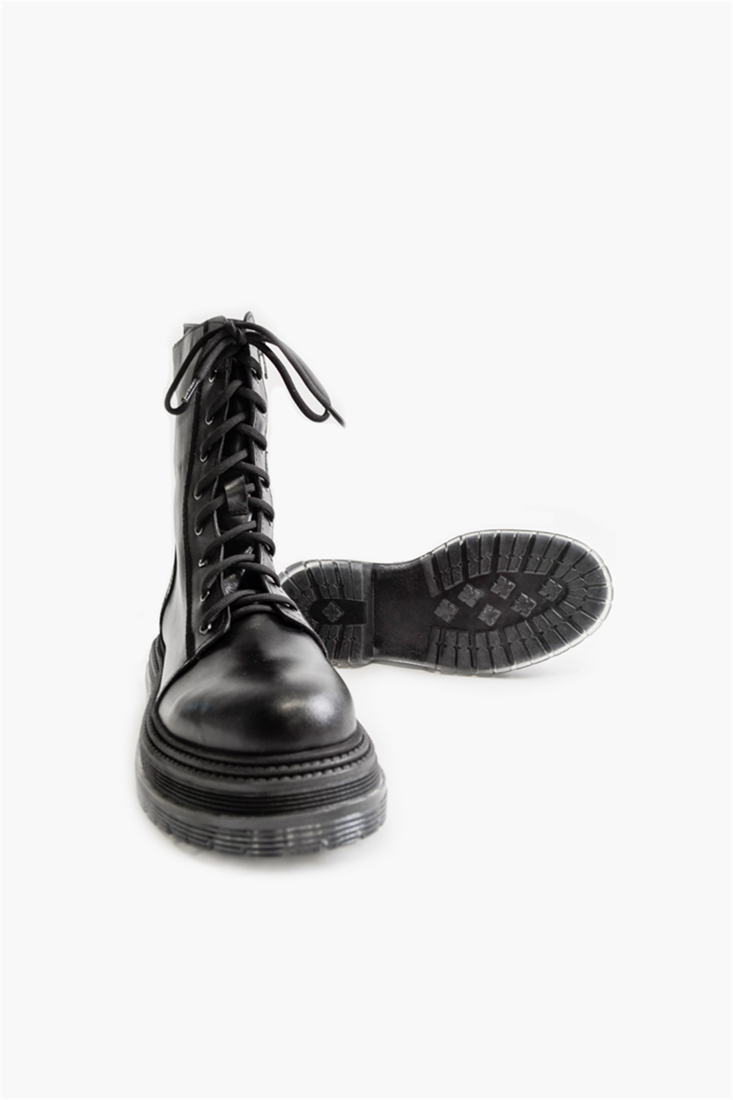 SHOES&MOREETGEETGE - Siyah Deri - Bot
