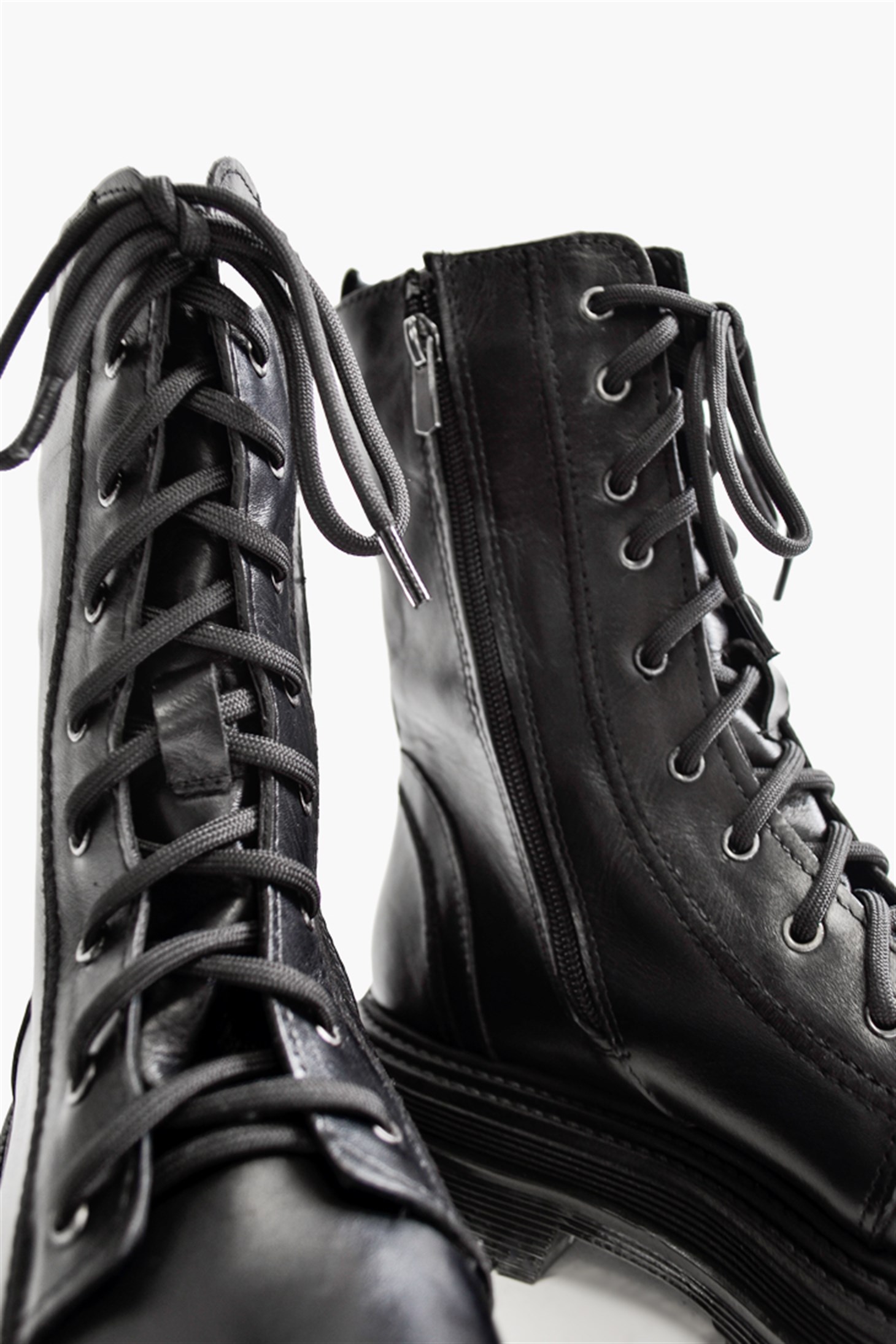 SHOES&MOREETGEETGE - Siyah Deri - Bot