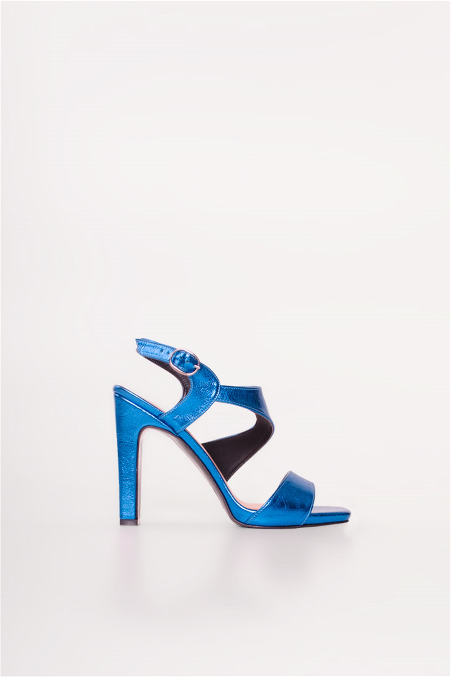 KATSY - Saks Mavi - Yüksek Blok Topuklu Sandalet