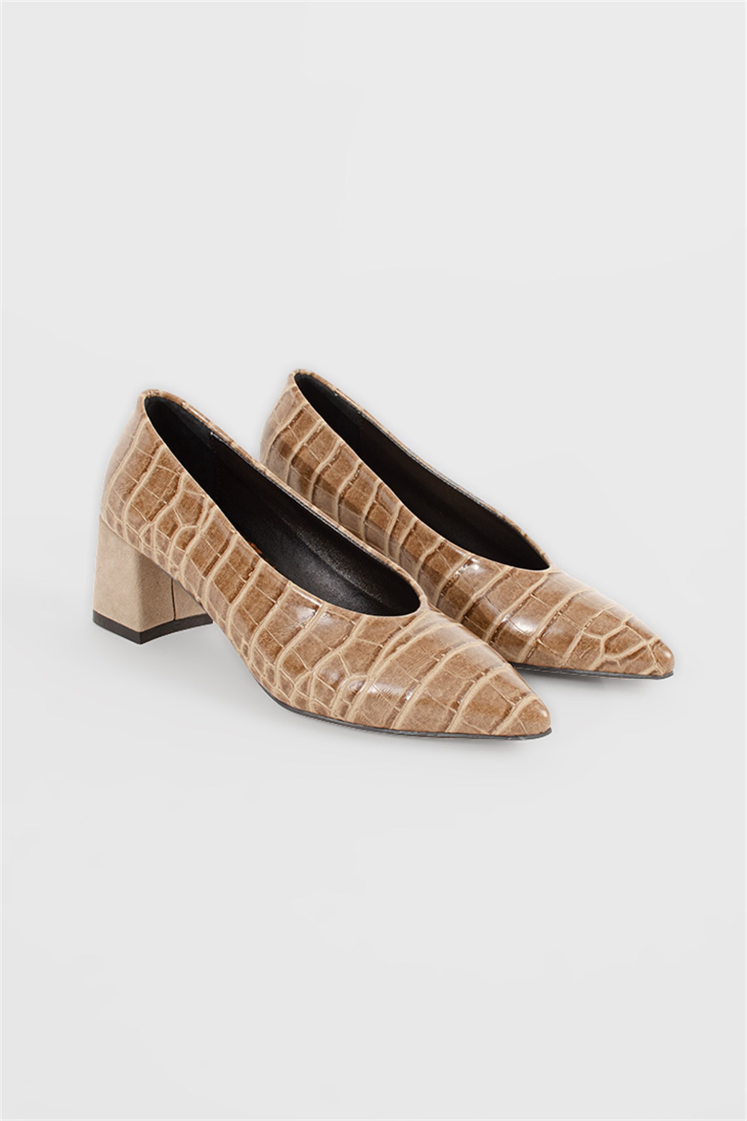 MAYFAIR - Vizon Croco - Orta Topuk