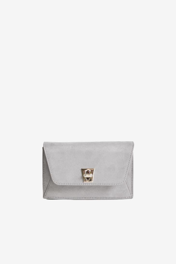 S&M BASICBEXYYBEXYY - Açık Gri Süet 24 - Mini Omuz Çantası