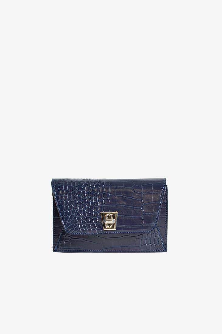S&M BASICBEXYYBEXYY - Lacivert Croco 24 - Mini Omuz Çantası
