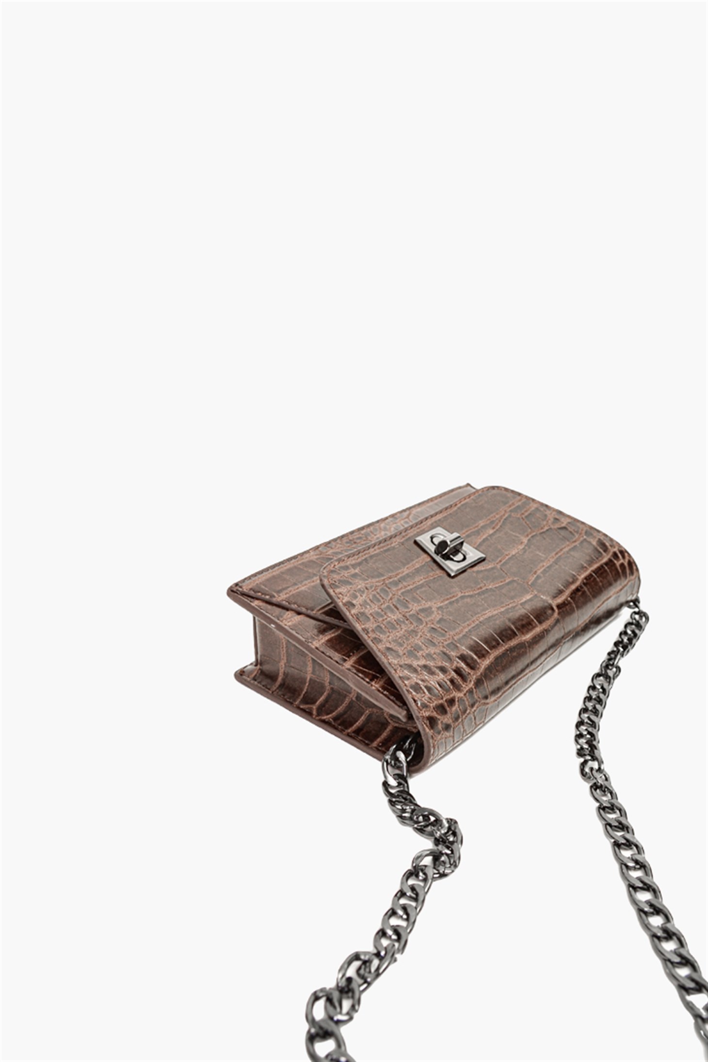 S&M BASICBIXYYBIXYY - Kahve Croco 21 - Mini Omuz Çantası