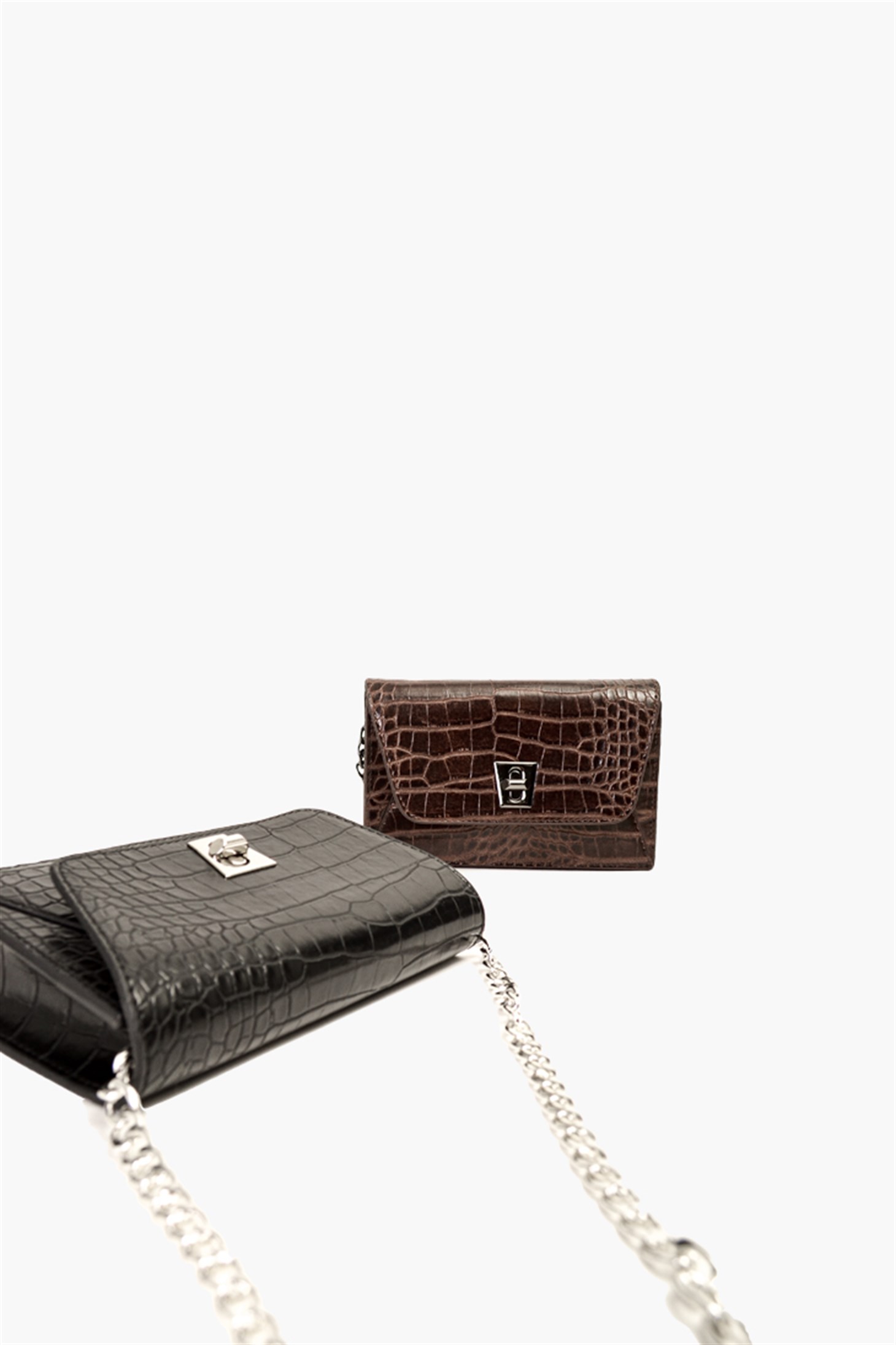 S&M BASICBIXYYBIXYY - Kahve Croco 21 - Mini Omuz Çantası