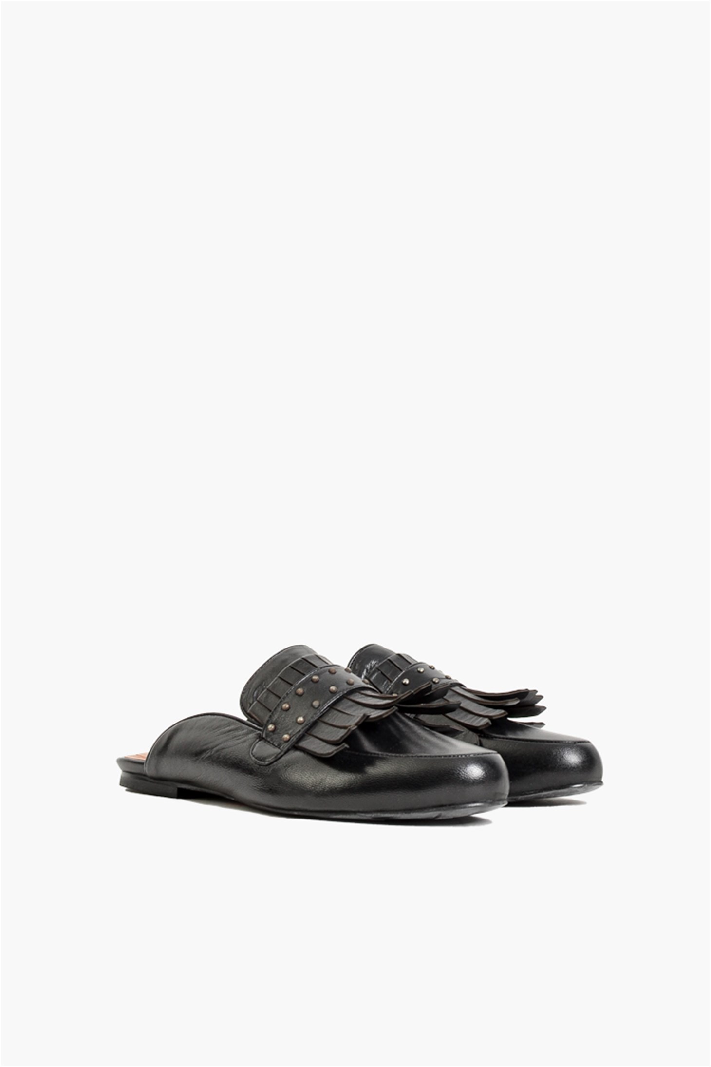 SHOES&MORETEDYYTEDYY - Siyah Deri - Terlik