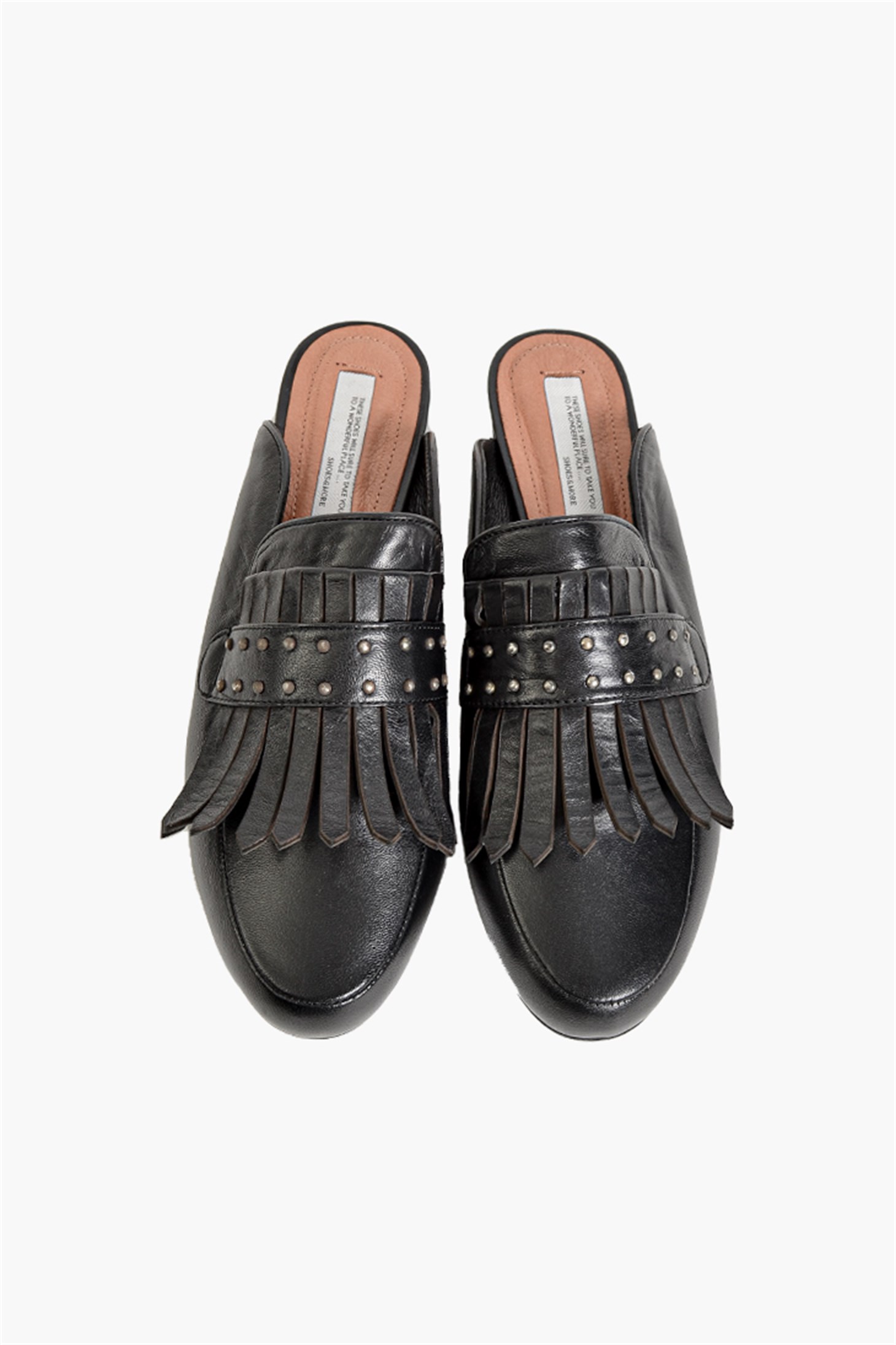 SHOES&MORETEDYYTEDYY - Siyah Deri - Terlik