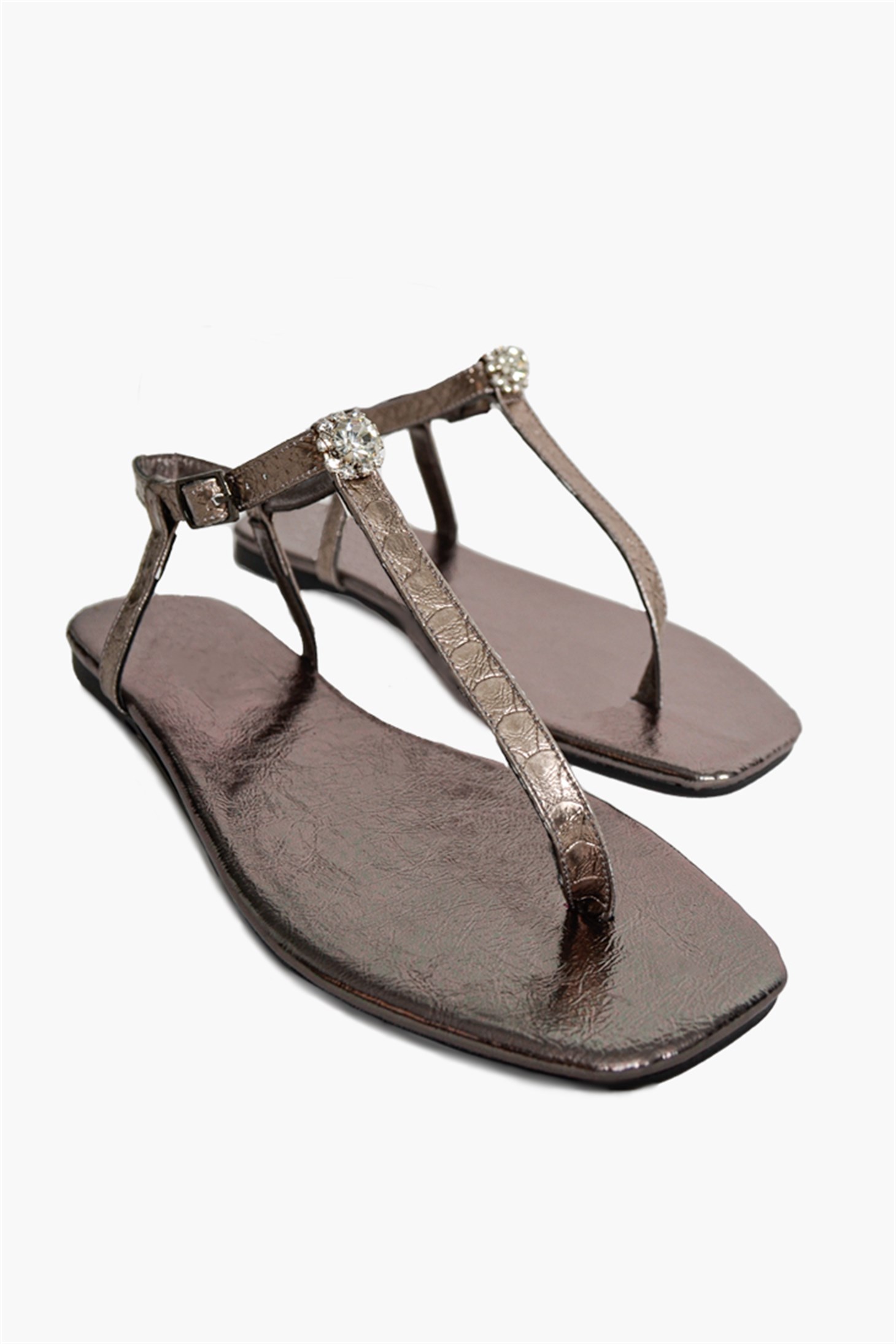 SHOES&MOREBLUNABLUNA - Kurşun Yılan - Sandalet