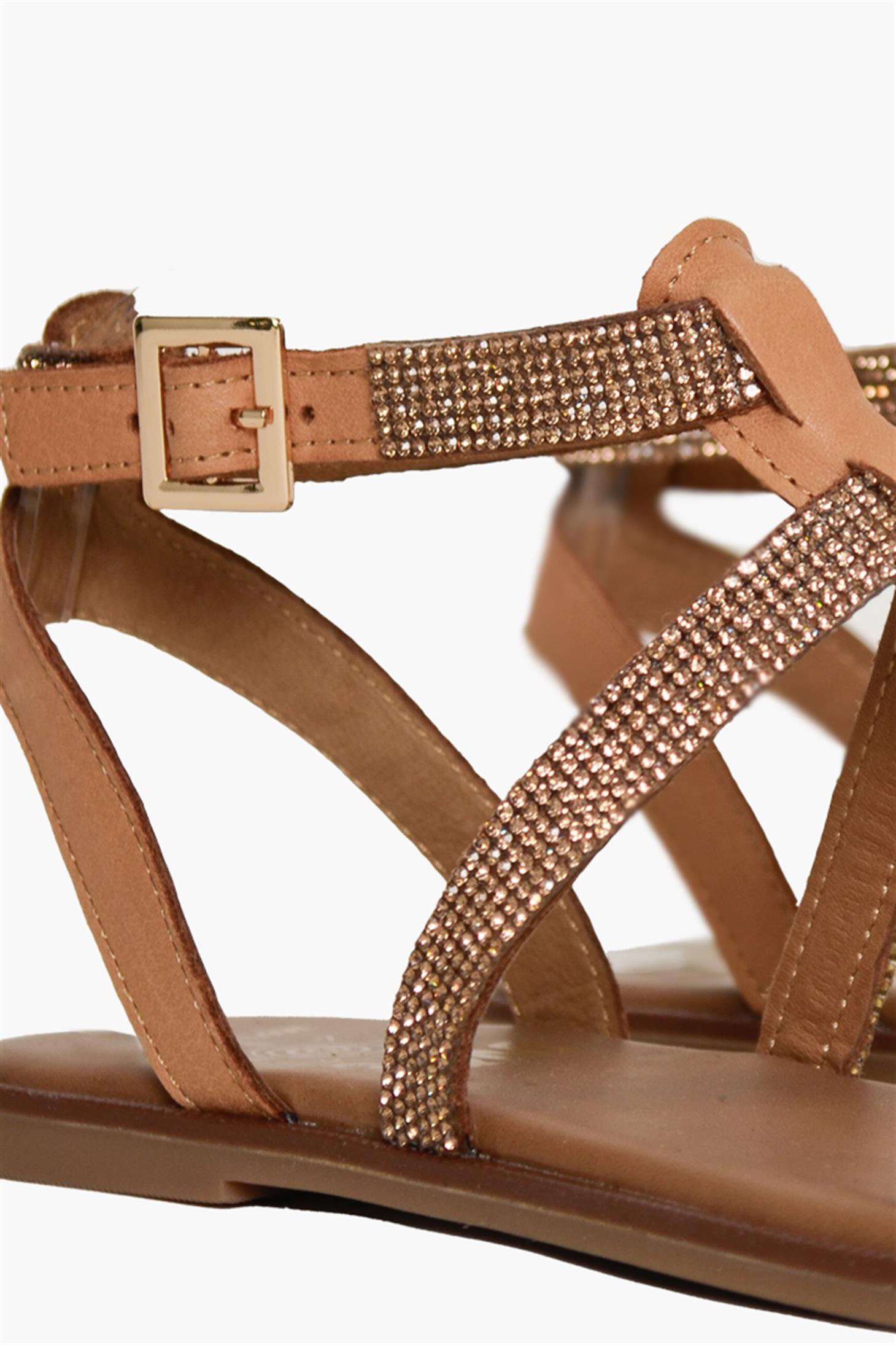 SHOES&MORECLINNACLINNA - Metalik Taba - Sandalet