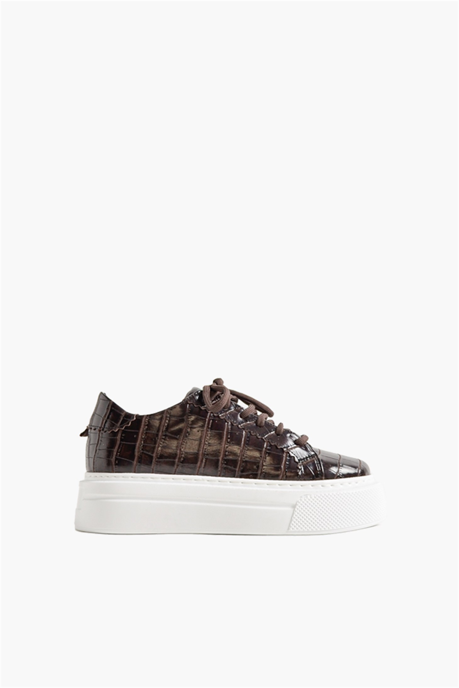 SHOES&MOREBASICCBASICC - Kahve Croco - Spor