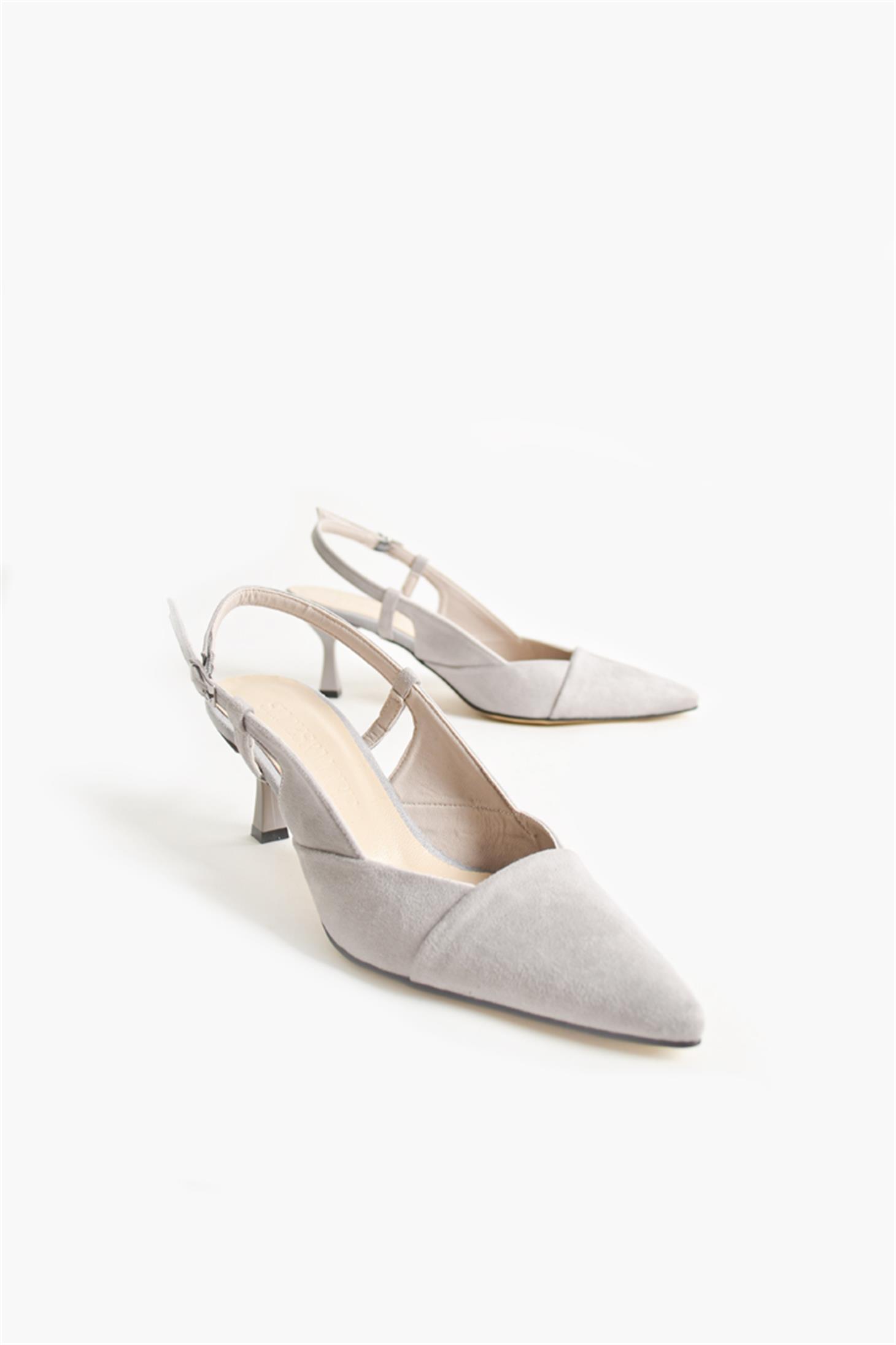 SHOES&MORECERNACERNA - Açık Gri Süet - Topuklu