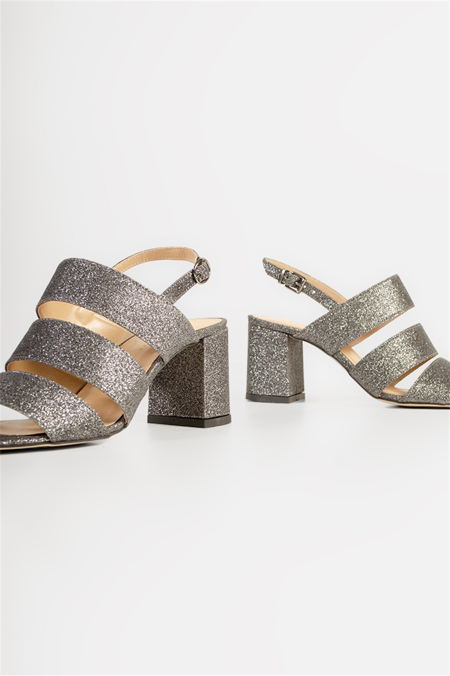 SHOES&MORECLORECLORE - Kurşun Glitter - Topuklu