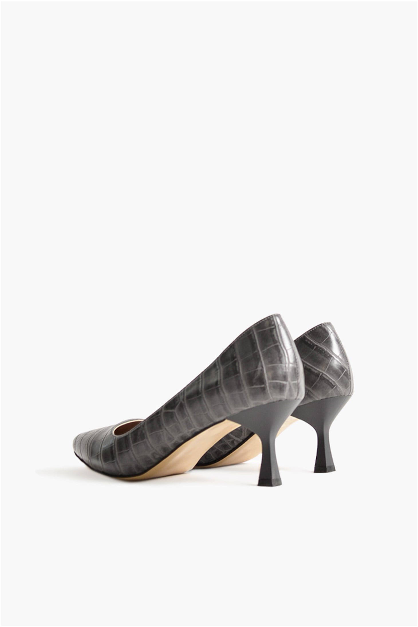 SHOES&MOREHOFFLAHOFFLA - Gri Croco 23 - Topuklu