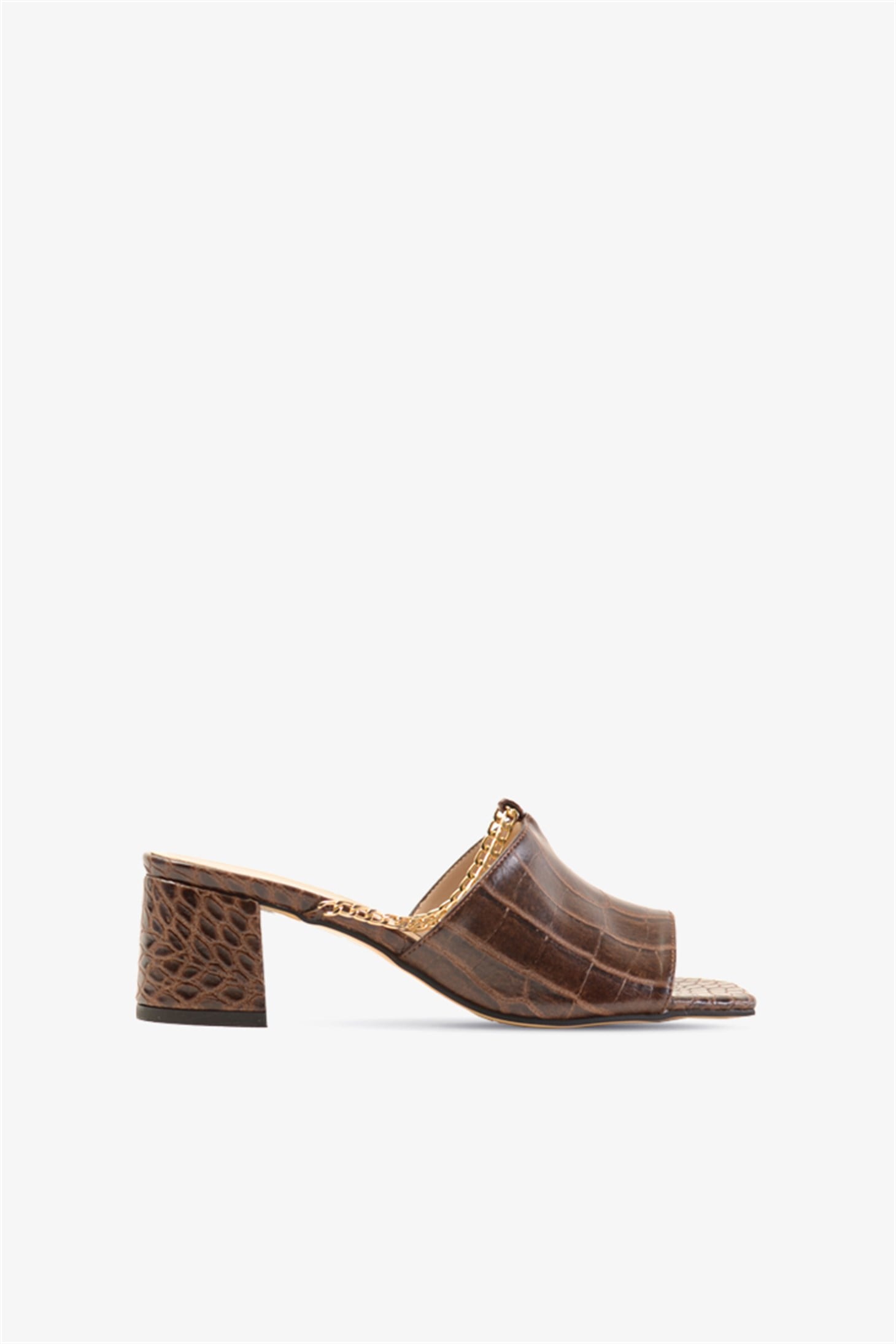 SHOES&MORELEFFYLEFFY - Kahve Croco - Topuklu Terlik