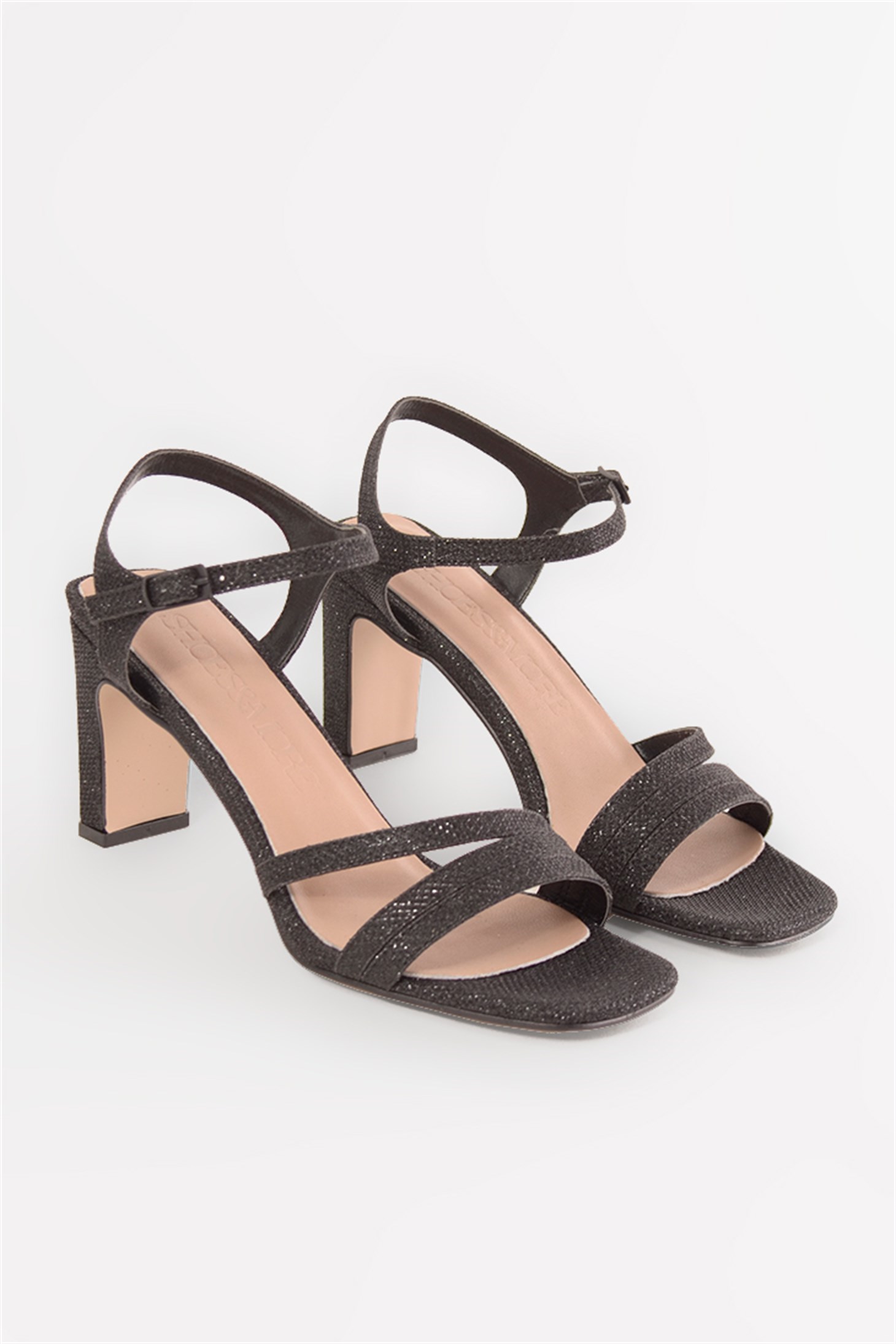 SHOES&MOREMES MESMES MES - Siyah Glitter - Topuklu Sandalet