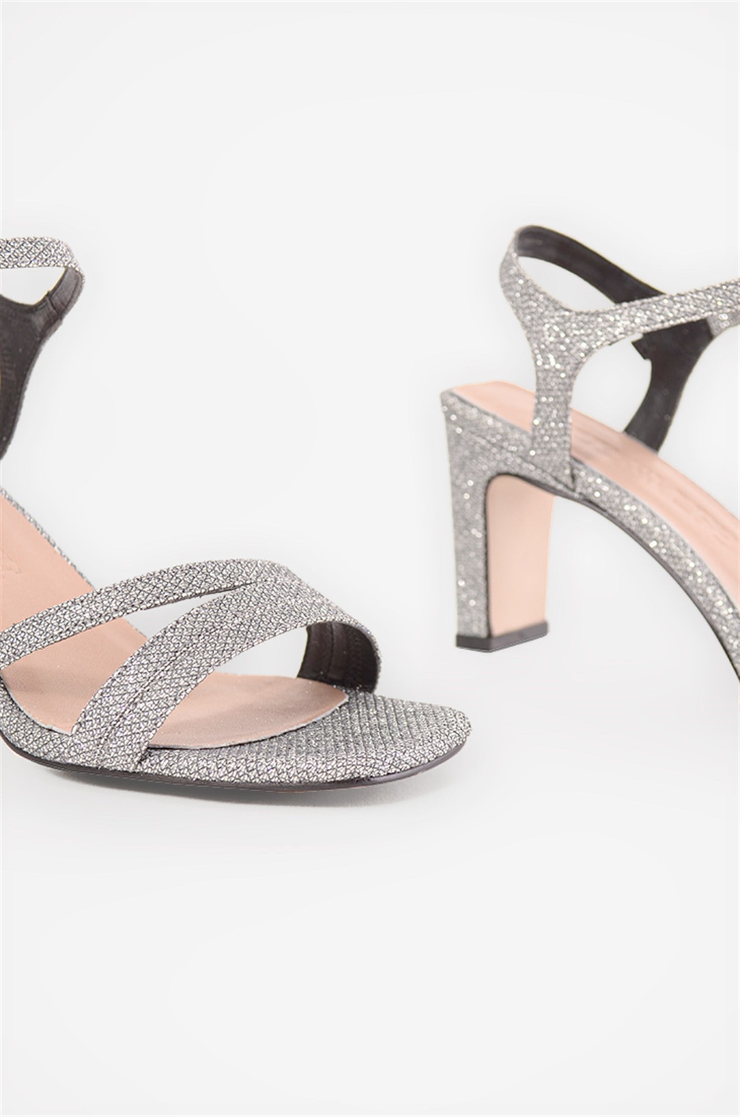 SHOES&MOREMES MESMES MES - Kurşun Glitter - Topuklu Sandalet