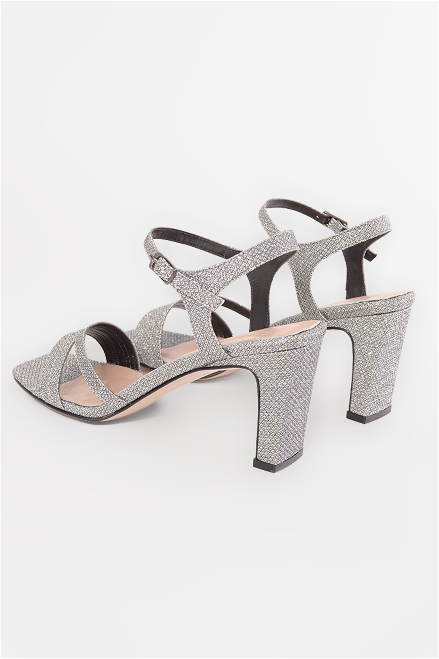 SHOES&MOREMES MESMES MES - Kurşun Glitter - Topuklu Sandalet