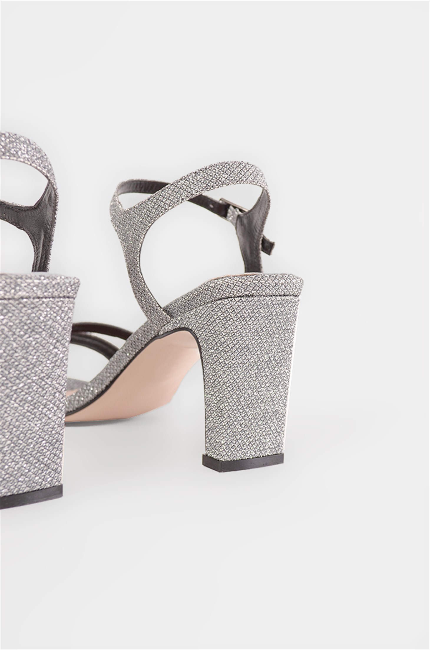SHOES&MOREMES MESMES MES - Kurşun Glitter - Topuklu Sandalet