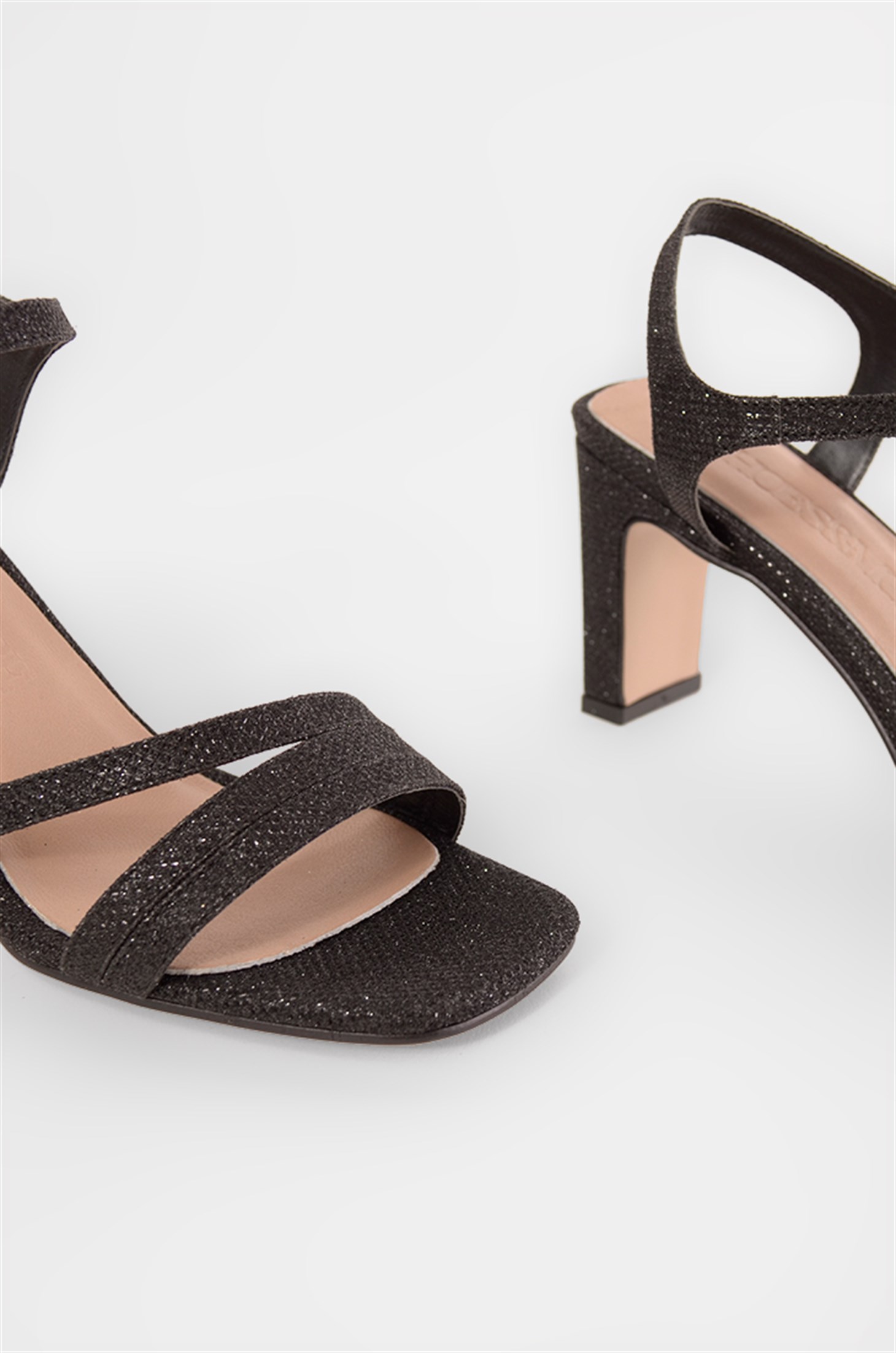 SHOES&MOREMES MESMES MES - Siyah Glitter - Topuklu Sandalet