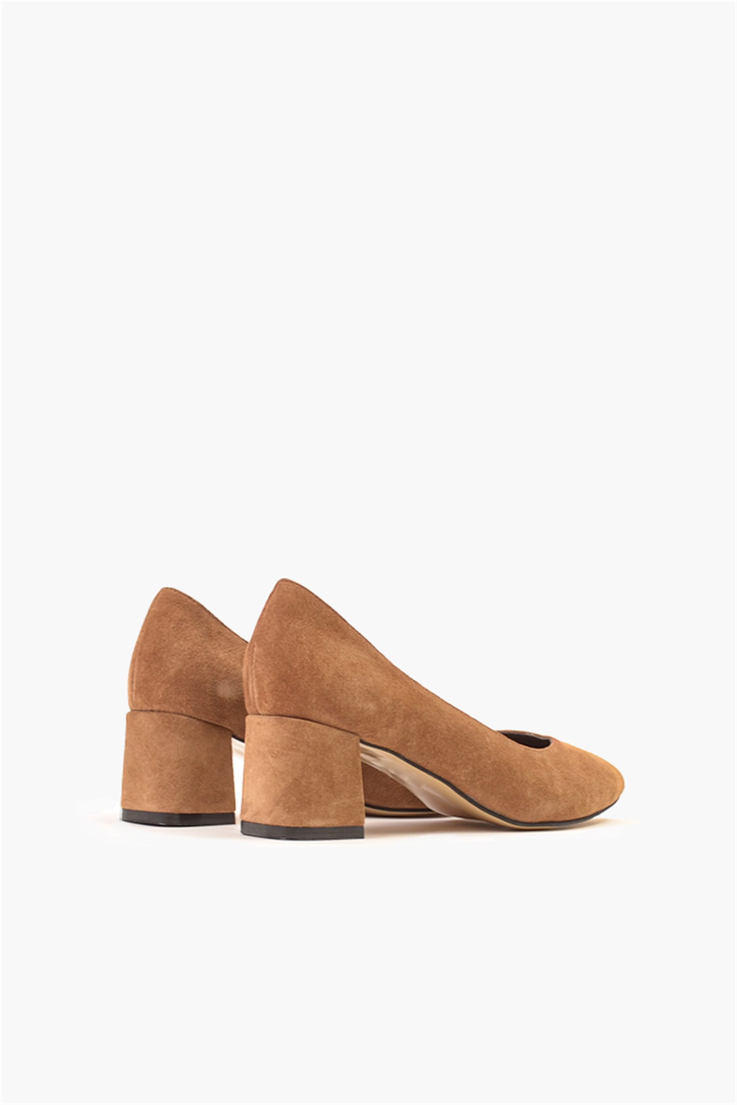 SHOES&MOREPOLLAPOLLA - Taba Süet - Blok Topuklu