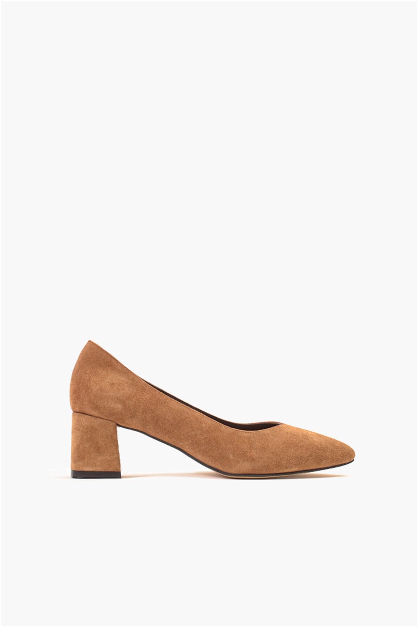 SHOES&MOREPOLLAPOLLA - Taba Süet - Blok Topuklu