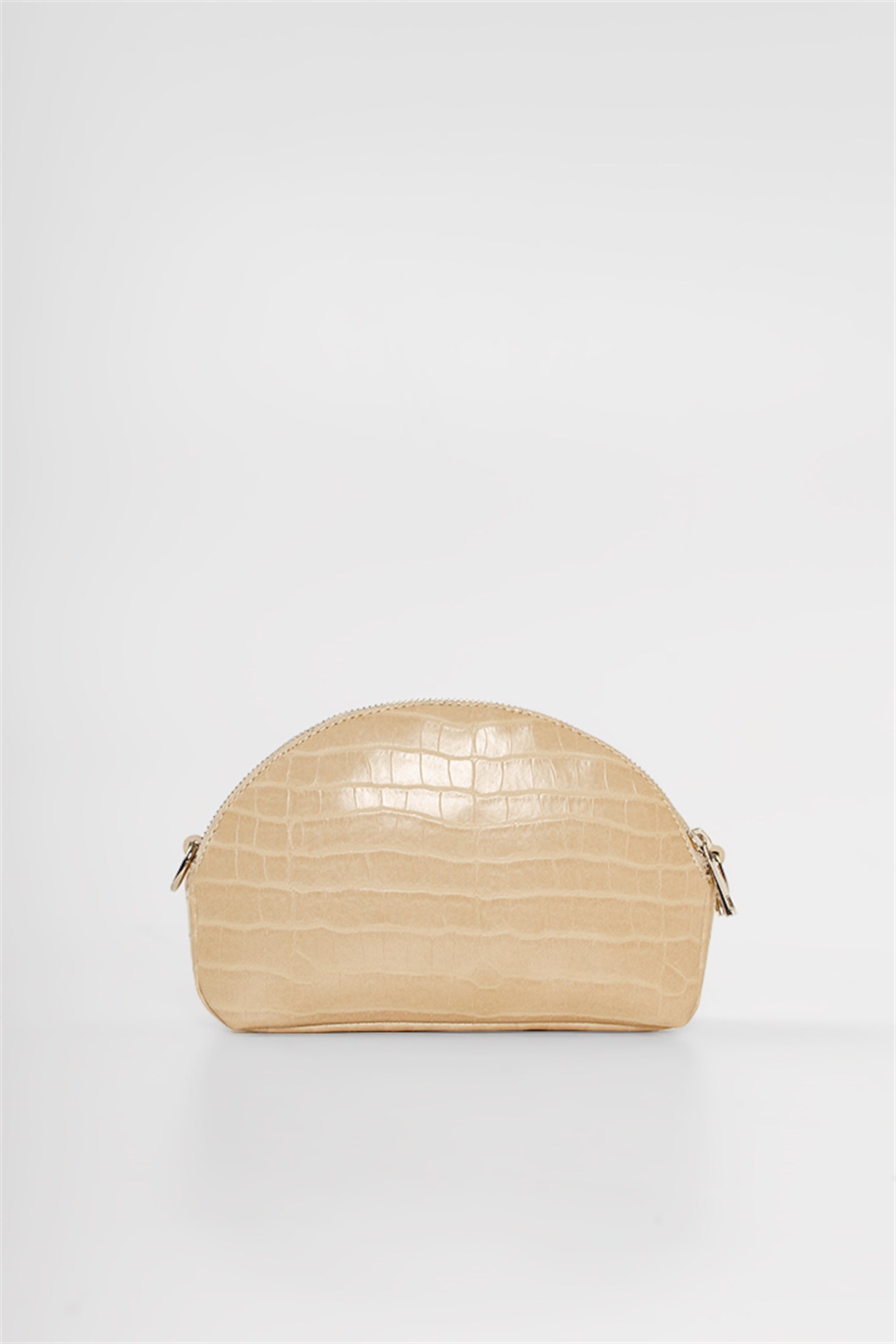 WATSY - Bej Croco - Mini Omuz Çanta
