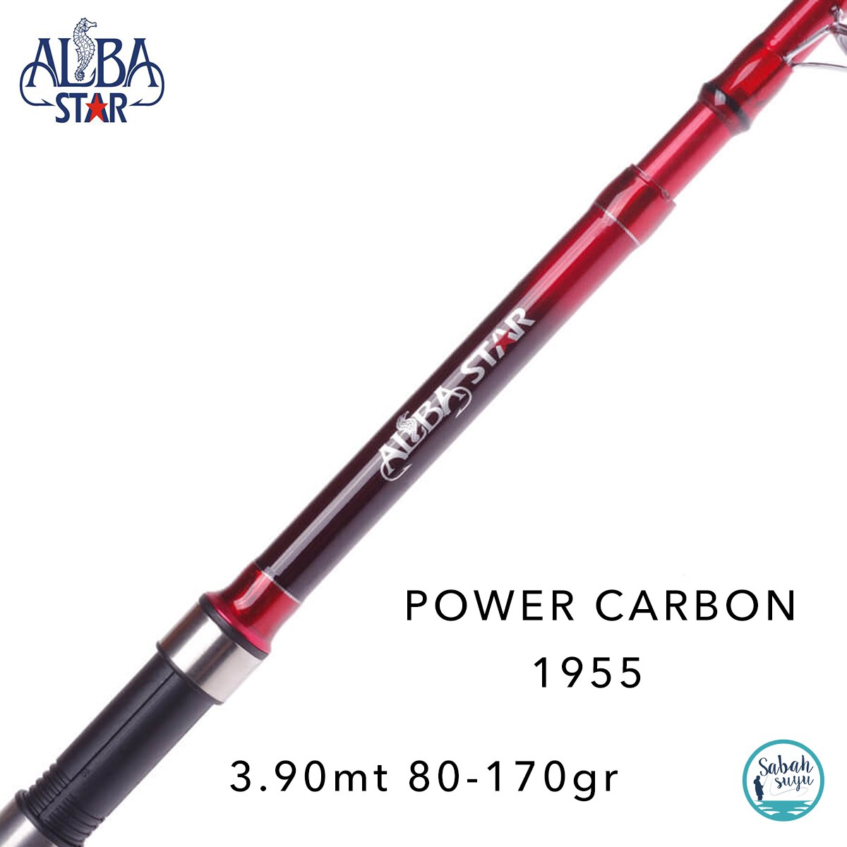 Albastar 1955 Power Carbon 3.90mt 80-170gr Teleskopik Surf Kamış