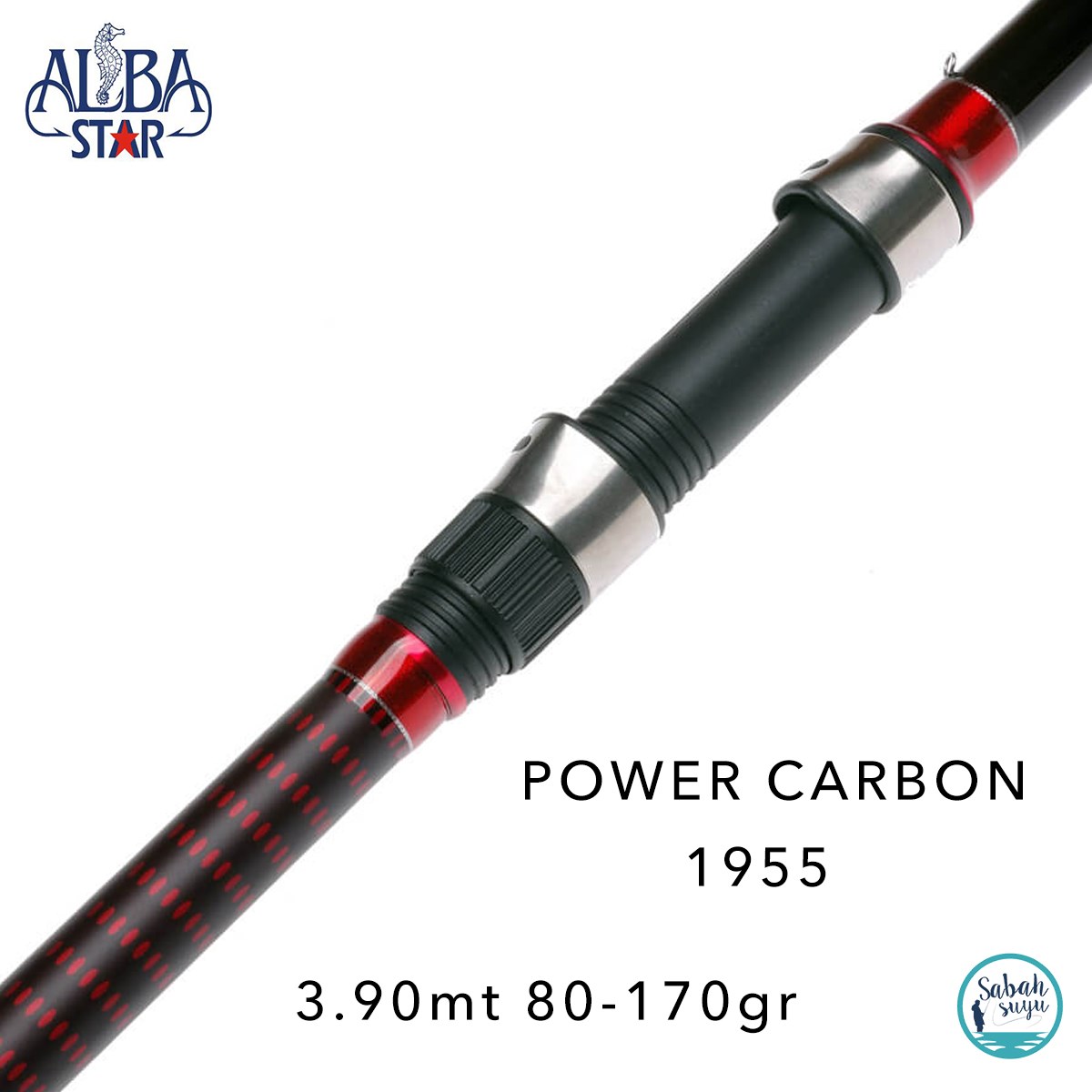 Albastar 1955 Power Carbon 3.90mt 80-170gr Teleskopik Surf Kamış