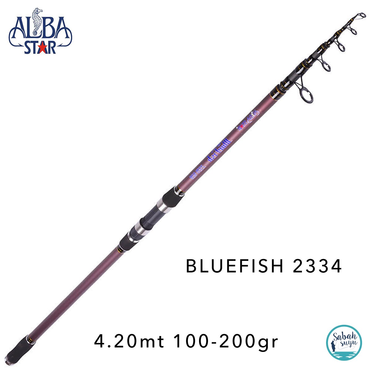 Albastar 2334 Bluefish 4.20mt 100-200gr Teleskopik Surf Kamış