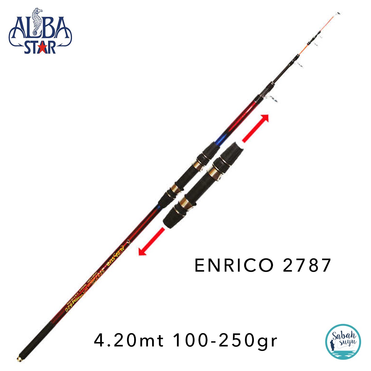 Albastar 2787 Enrico 4.20mt 100-250gr Teleskopik Surf Kamış