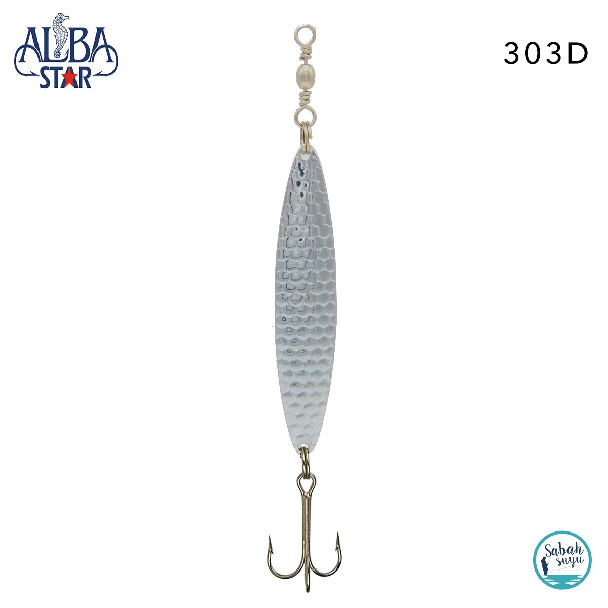 Albastar 303D Desenli Lüfer Kaşık #3 8cm