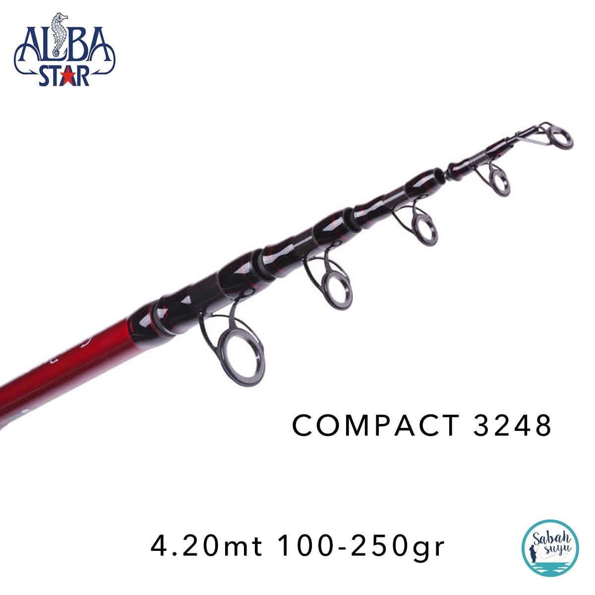 Albastar 3248 Compact 4.20mt 100-250gr Teleskopik Surf Kamış