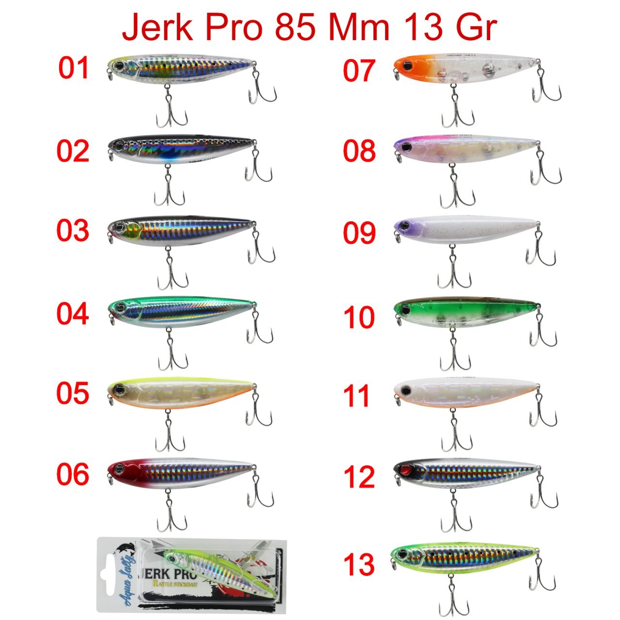 Aqua Salty Jerk Pro 85mm 13 gr 09 Mor Kafa Sedef