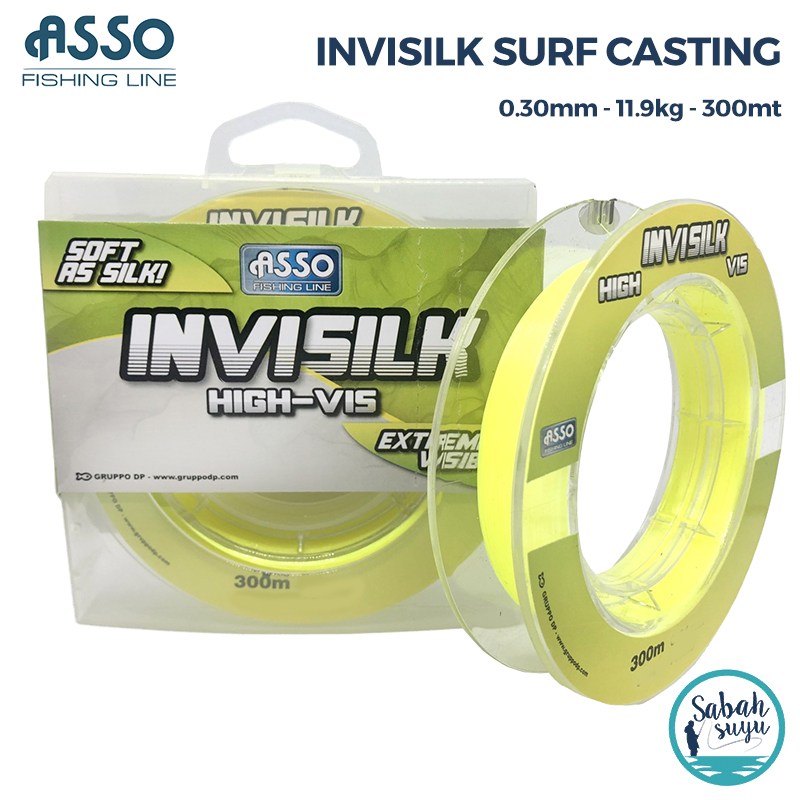 Asso Invisilk Surf Casting 0.30mm 11.9kg 300mt Mono Misina Sarı