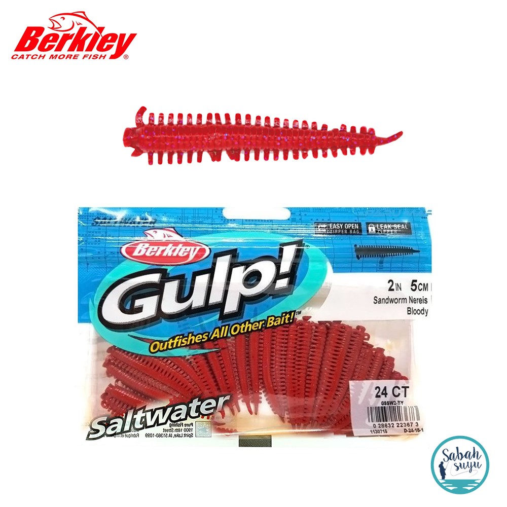 Berkley Gulp Nereis Sandworm Kokulu Silikon Kurt 5cm (24Ad) Bloody