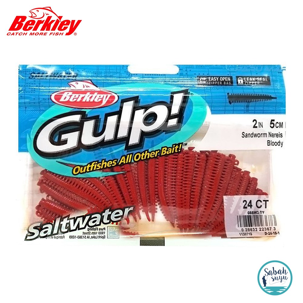 Berkley Gulp Nereis Sandworm Kokulu Silikon Kurt 5cm (24Ad) Bloody