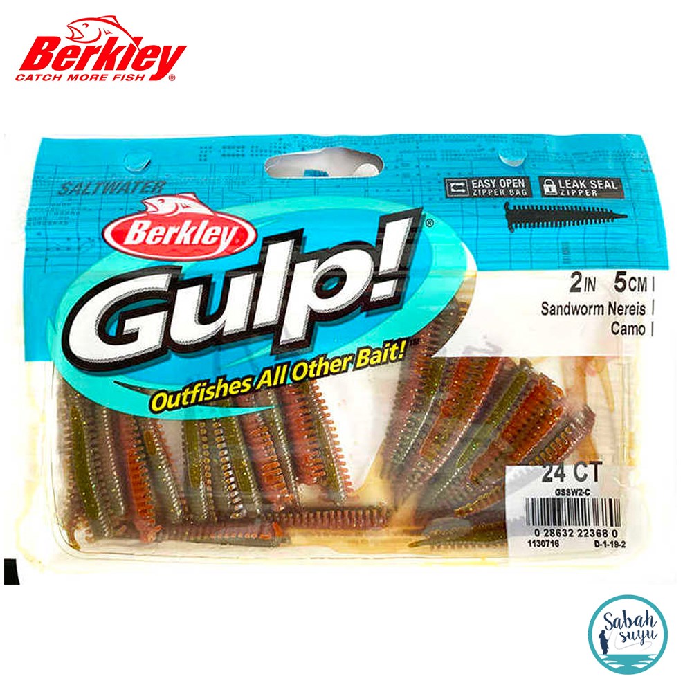Berkley Gulp Nereis Sandworm Kokulu Silikon Kurt 5cm (24Ad) Camo