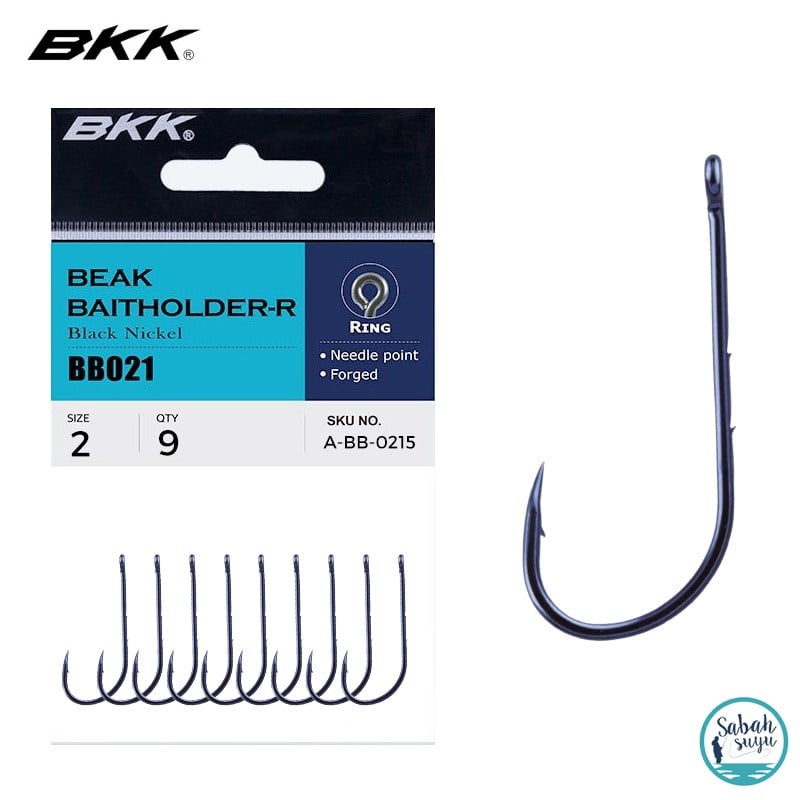 BKK BB021 Beak Baitholder Delikli İğne Siyah #2 (9 Adet)